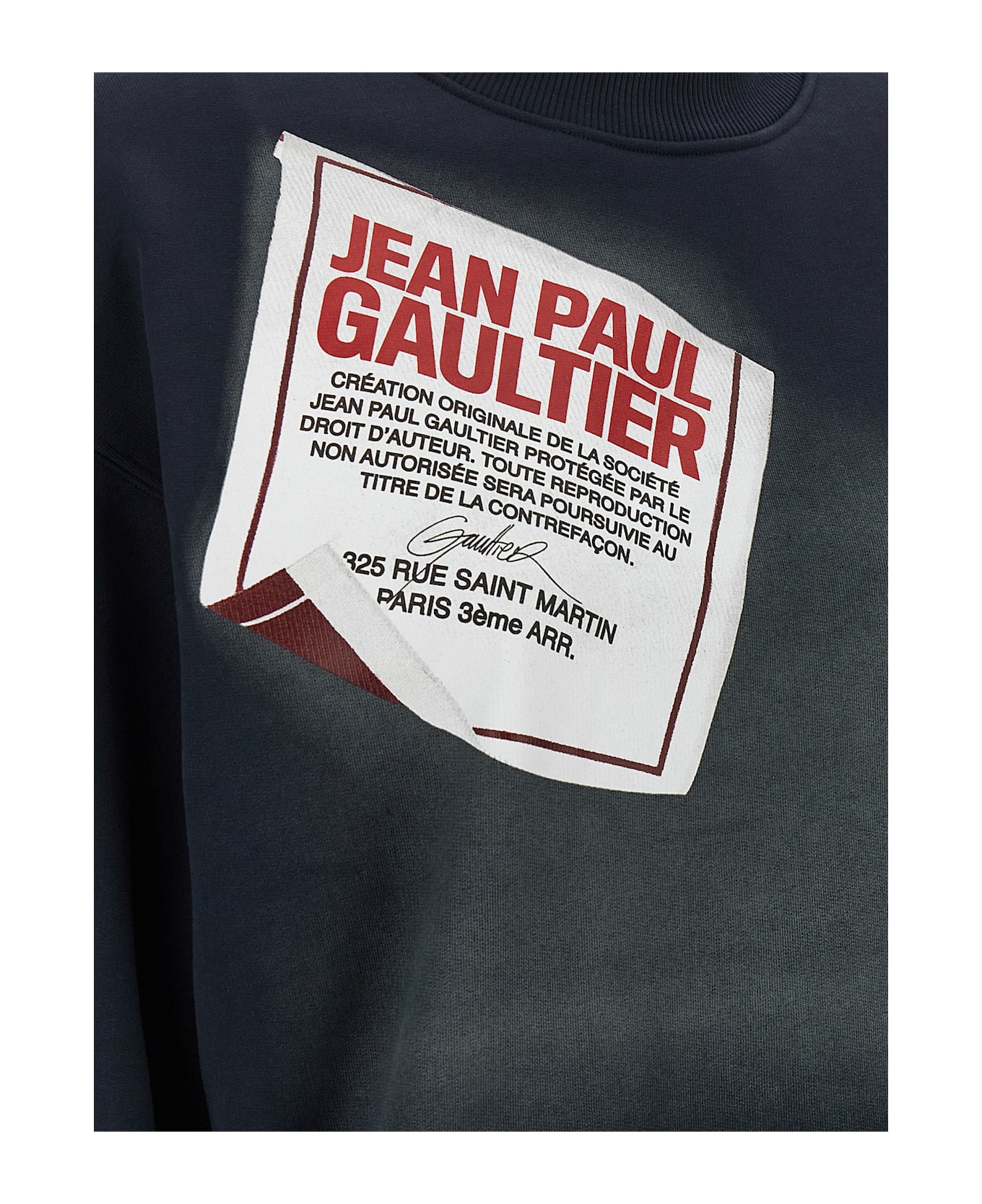 Jean Paul Gaultier 'the Blue Gaultier Label' Sweatshirt - Blue