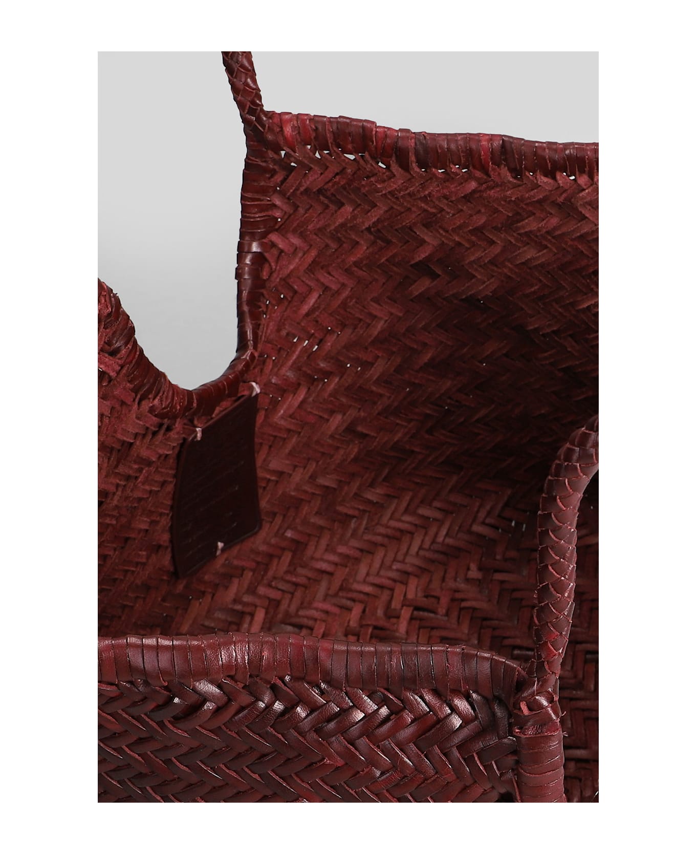 Dragon Diffusion Nantucket Basket Big Tote In Bordeaux Leather - bordeaux