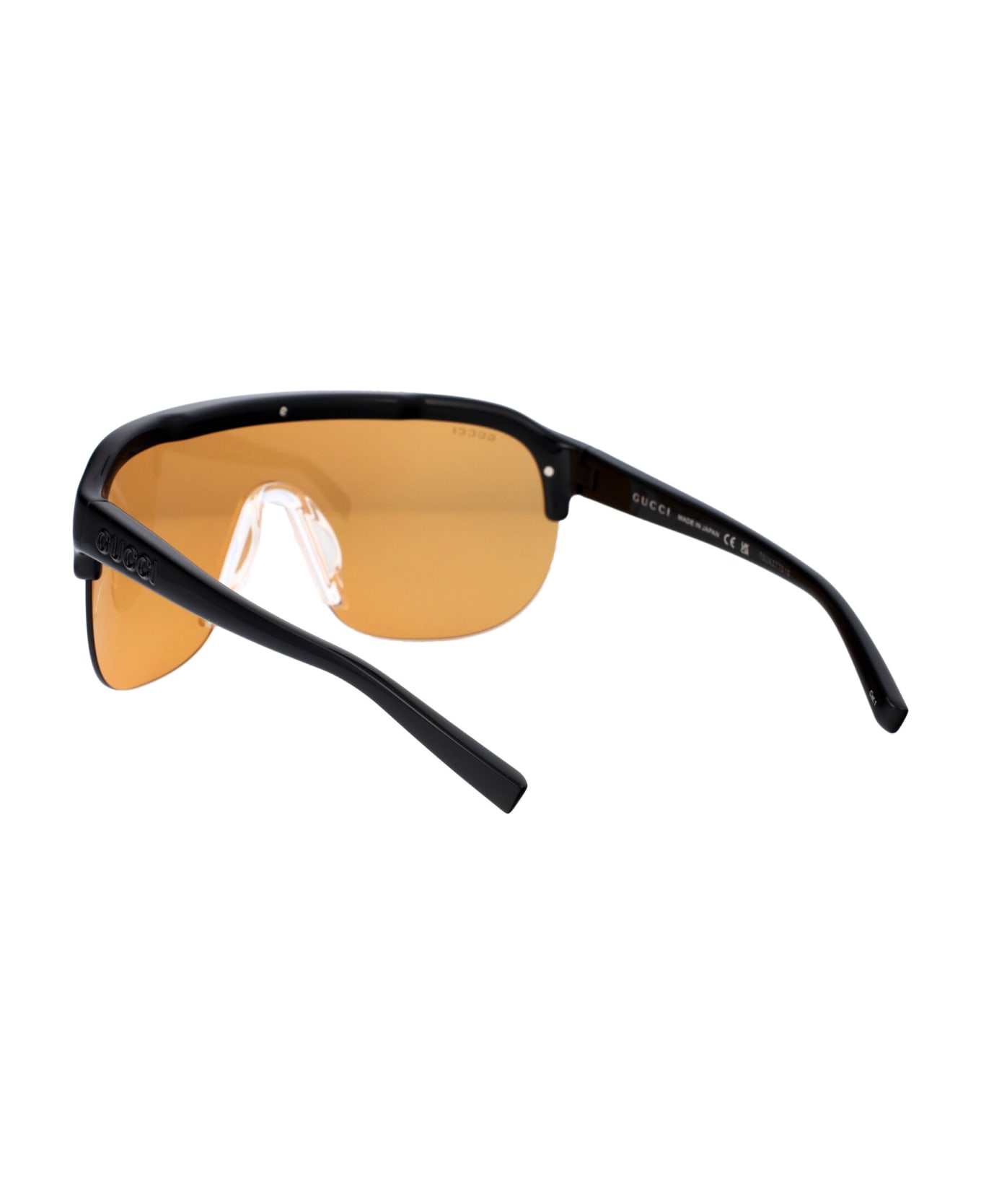 Gucci Eyewear Gg1645s Sunglasses - 005 BLACK BLACK ORANGE
