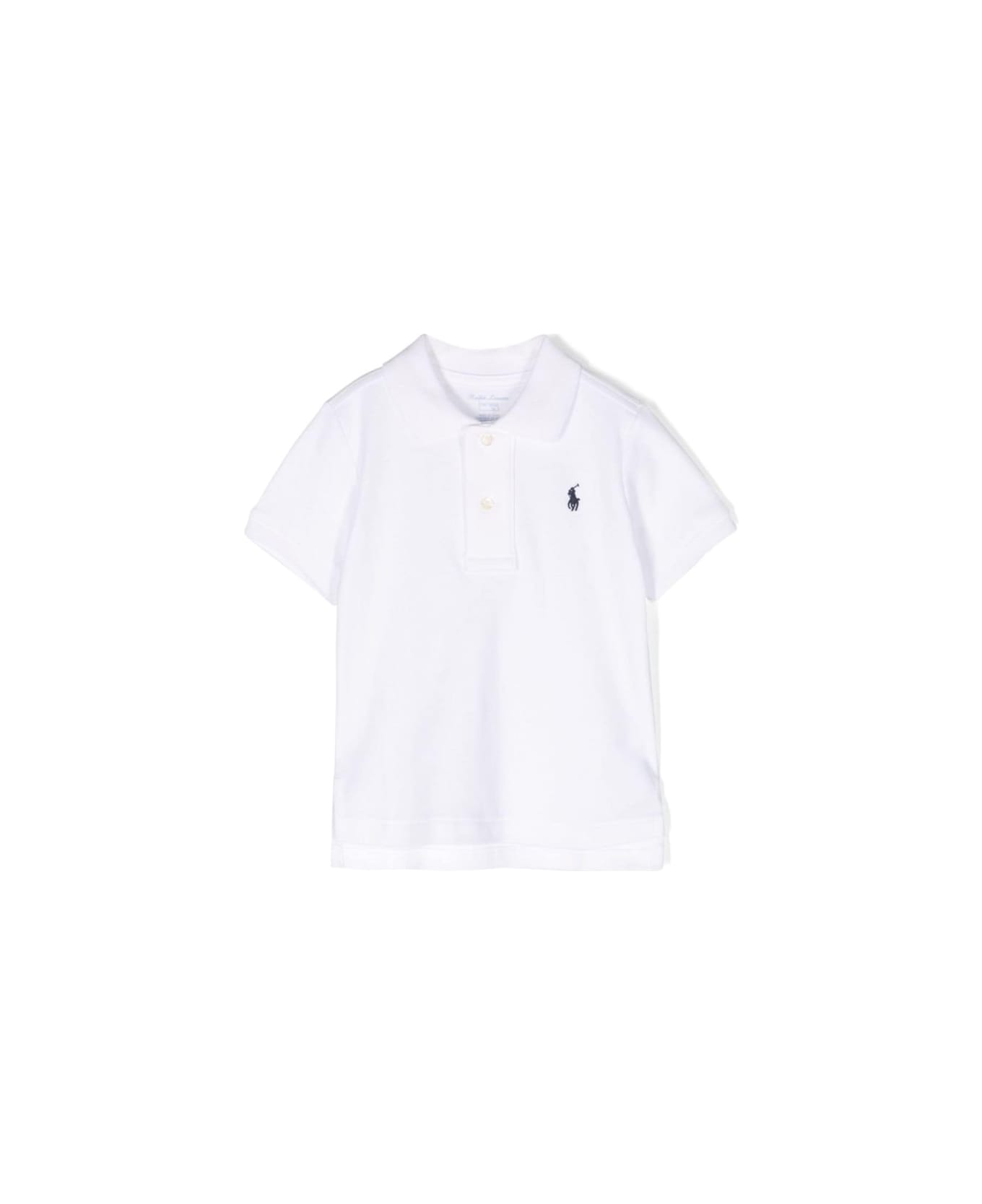 Polo Ralph Lauren Boy Polo-tops-knit - WHITE Tシャツ＆ポロシャツ