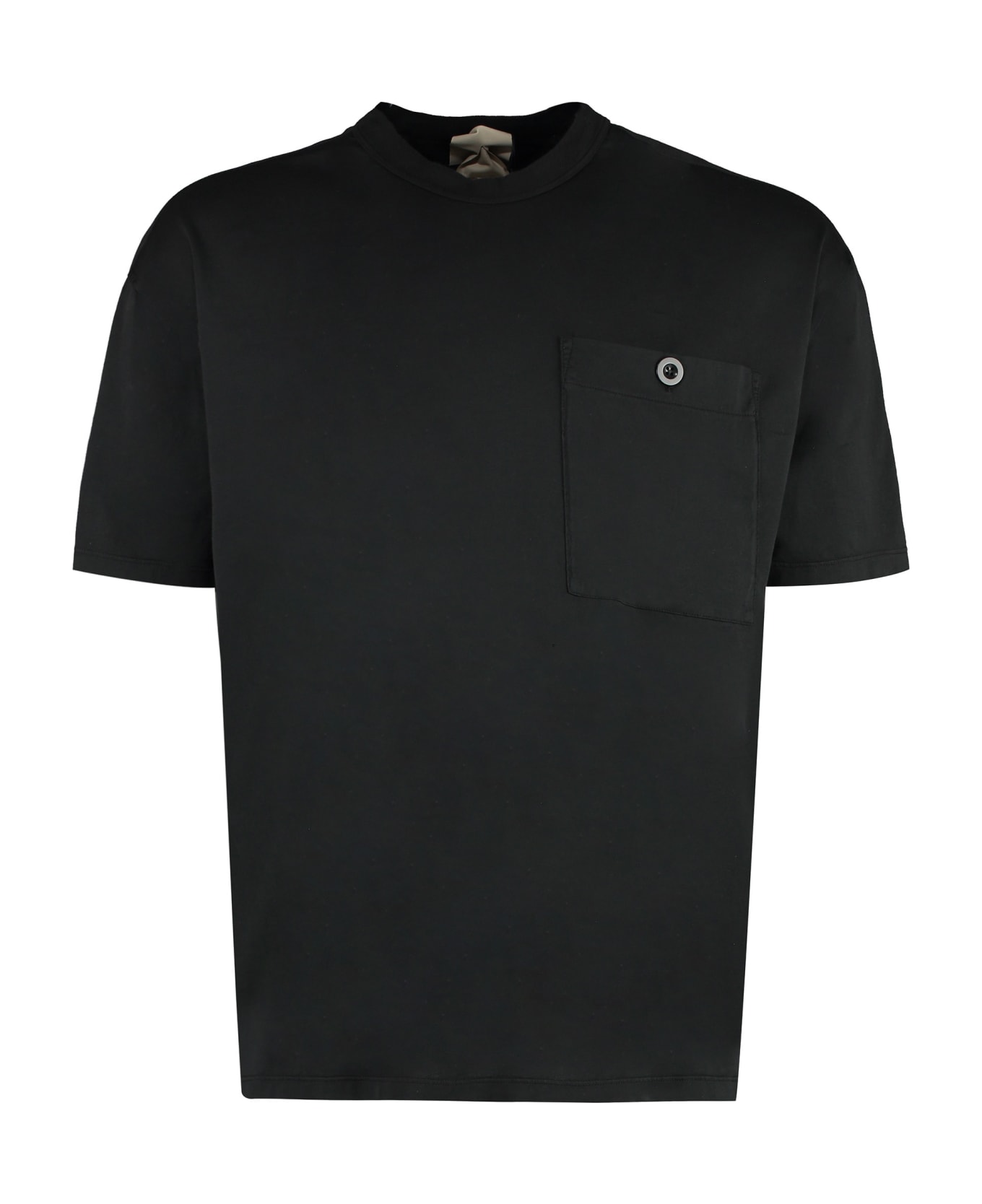 Ten C Chest Pocket Cotton T-shirt - BLACK