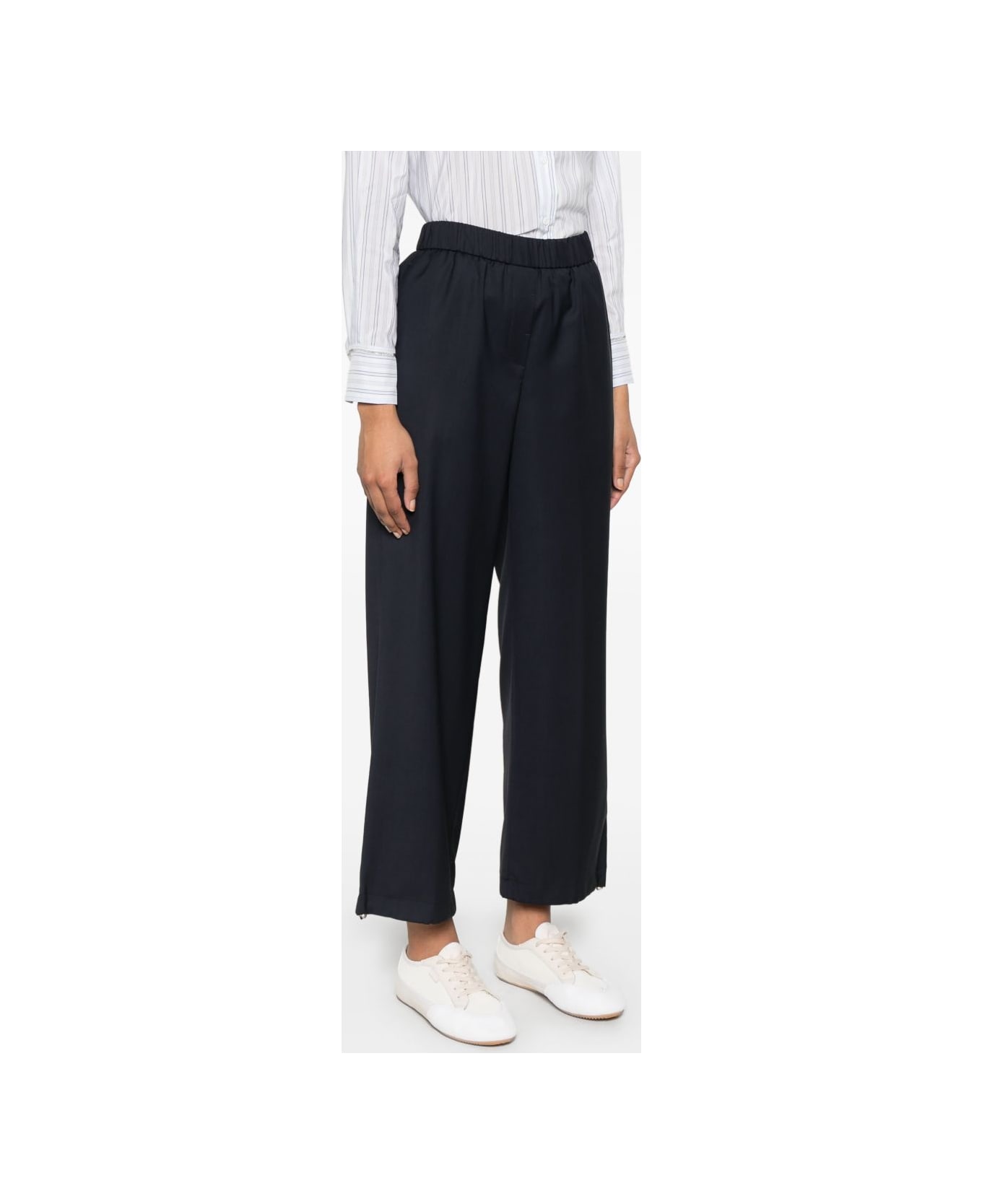 Peserico Navy Blue Trousers - Blue
