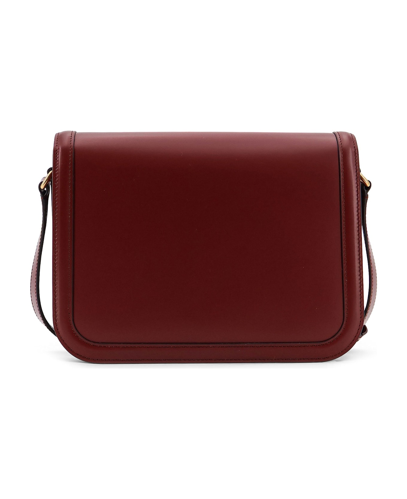 Valentino Garavani 9to5 Leather Shoulder Bag - BRICK RUBY