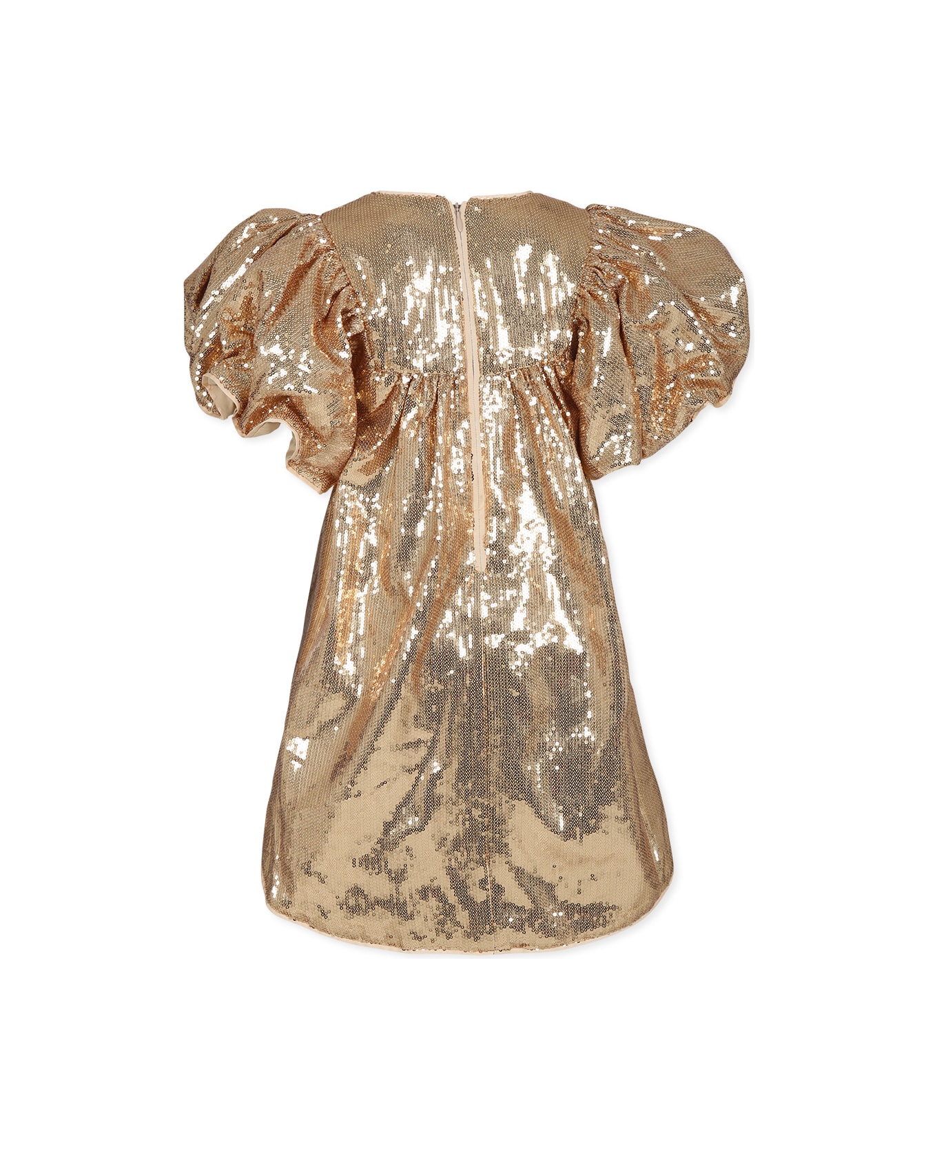 Marc Jacobs Gold Dress For Girl With Sequins - Gold