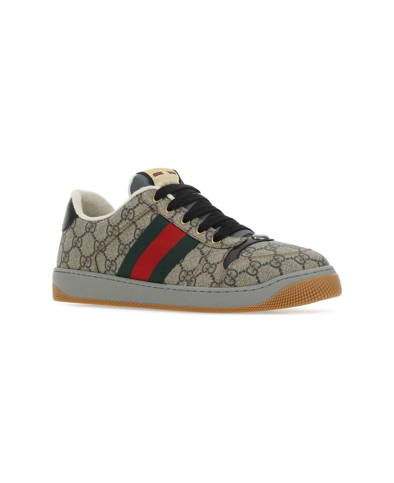 Gucci Gg Supreme Fabric Screener Sneakers - 9766