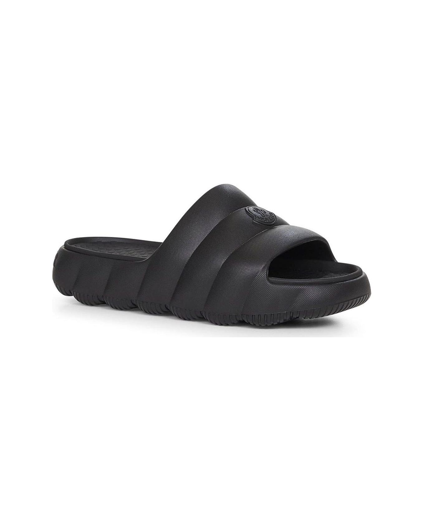 Moncler Lilo Quilted Sandals - Black