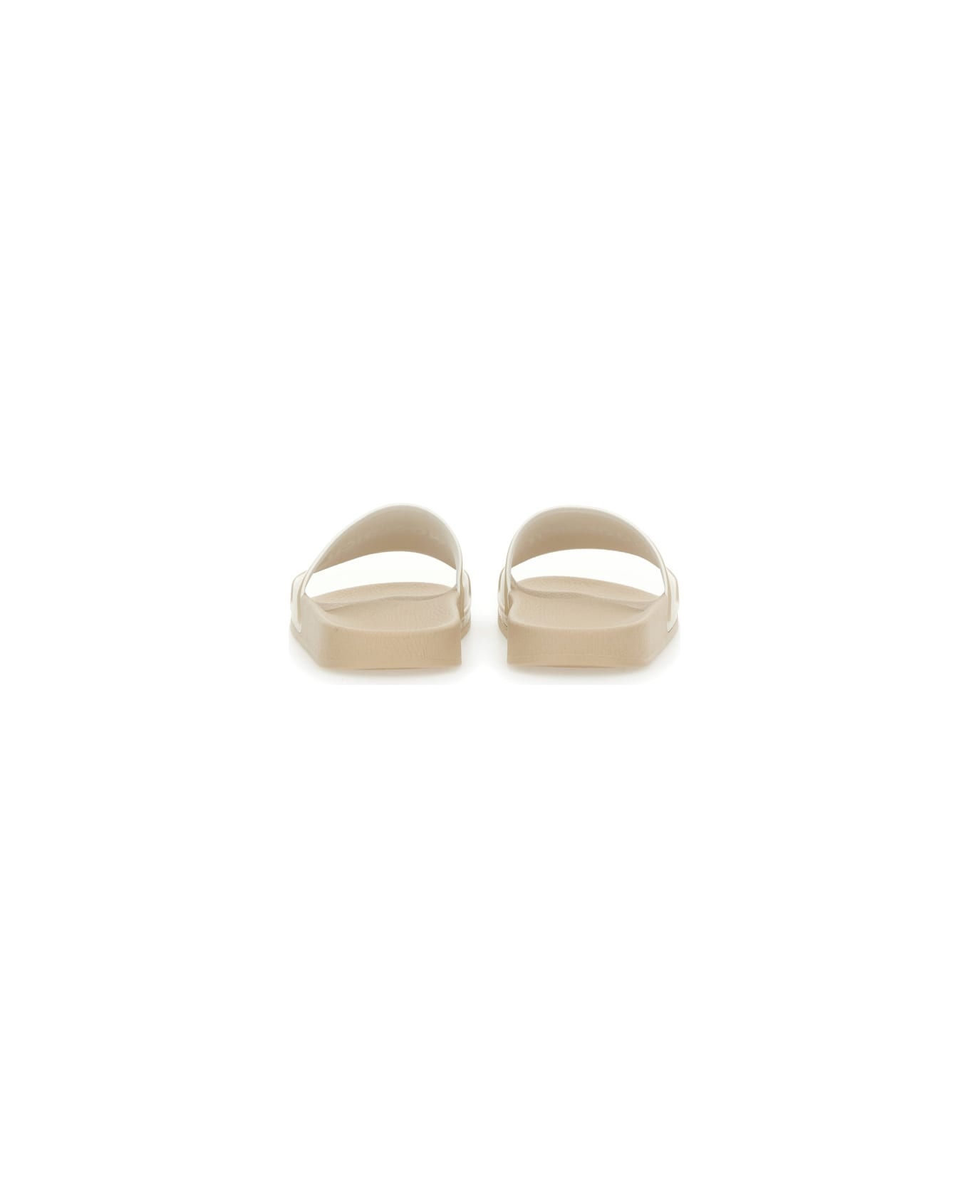 Woolrich Slide Sandal With Logo - BEIGE