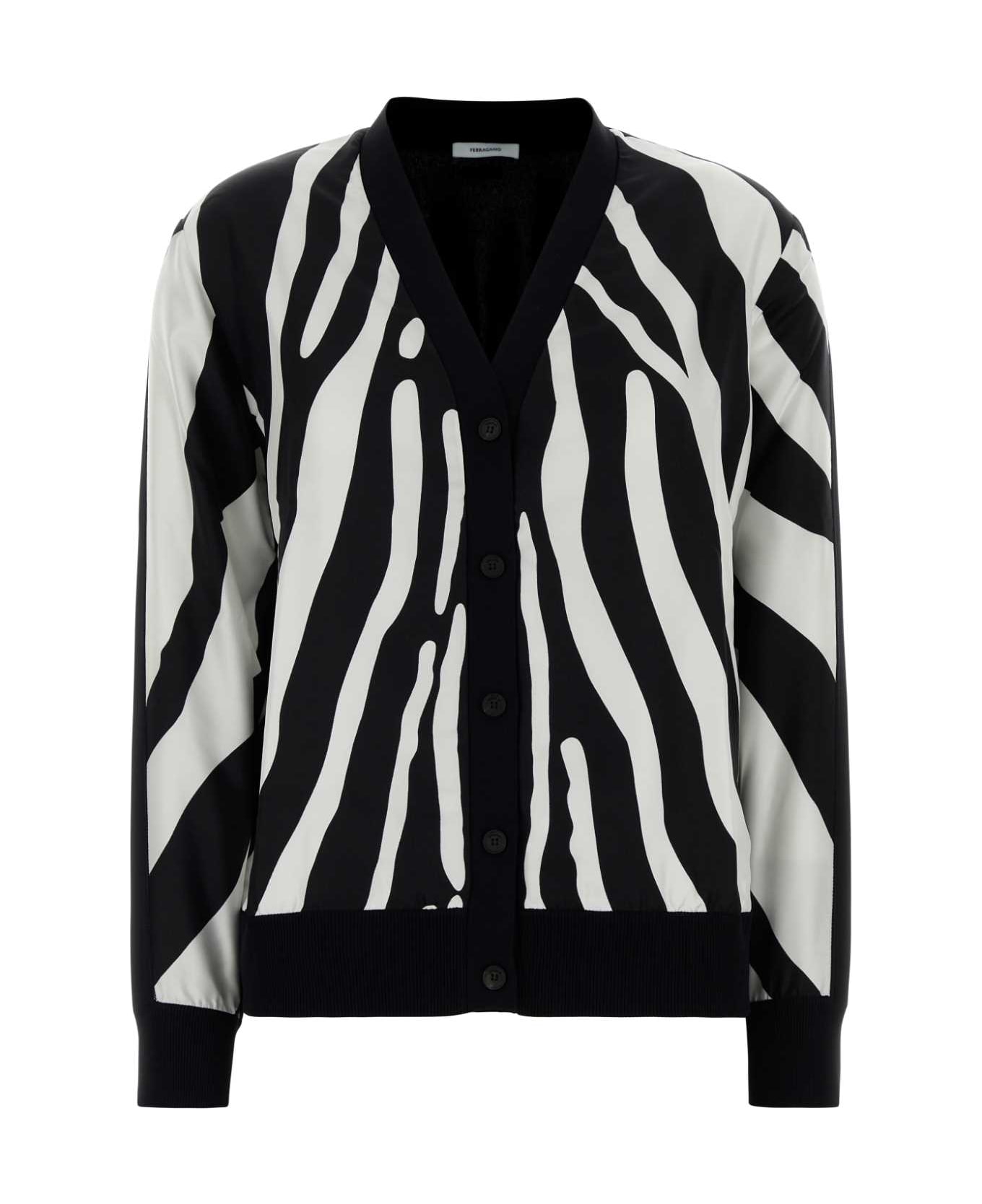 Ferragamo Black Viscose Cardigan - NERO
