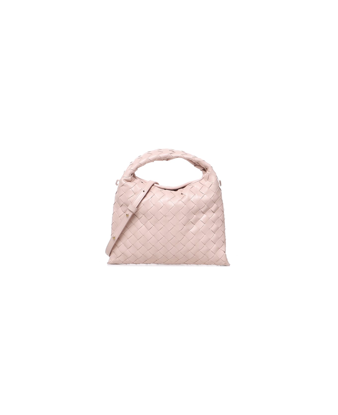 Bottega Veneta Mini Hop Bag In Calfskin - PETALE M BRASS