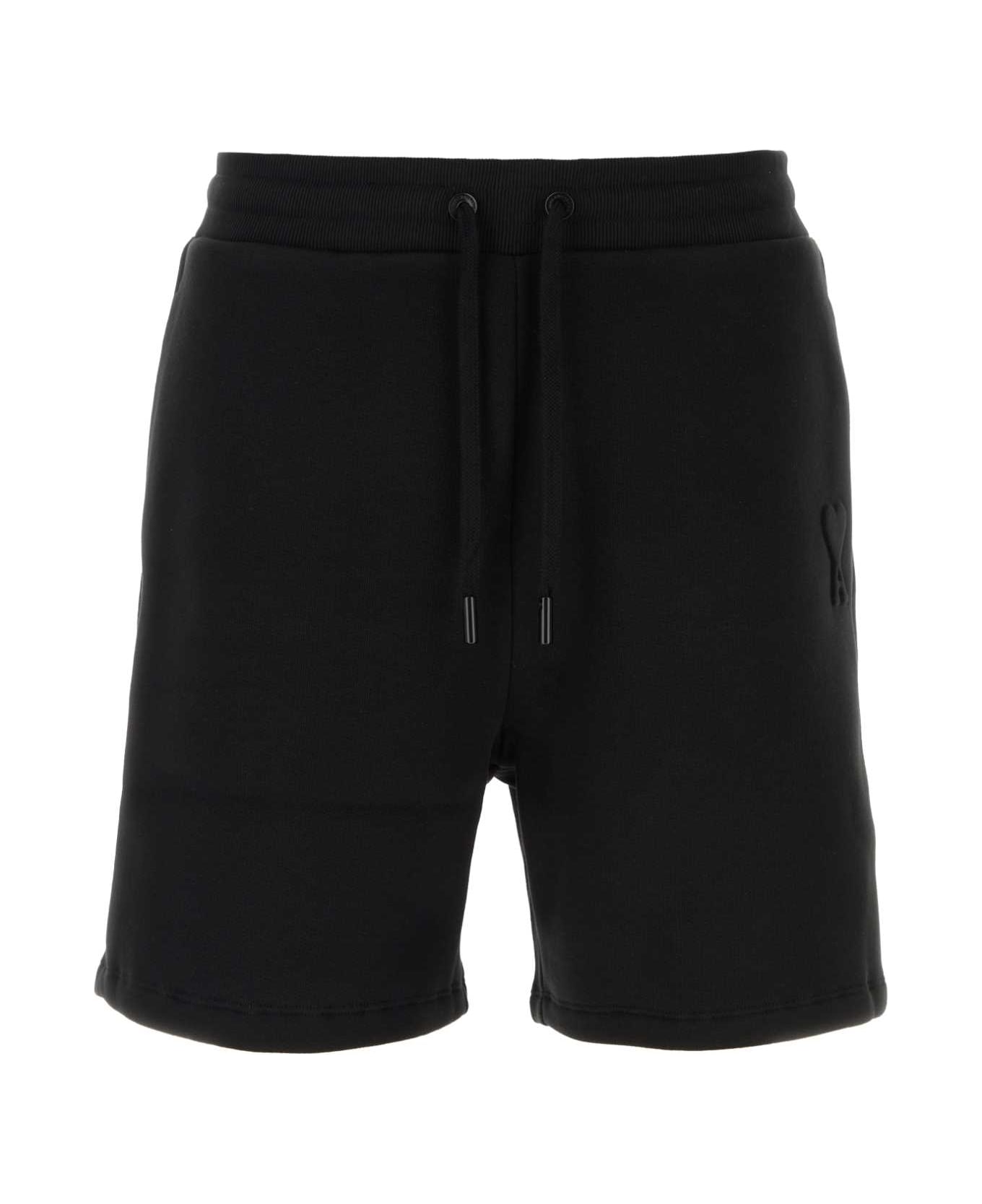 Ami Alexandre Mattiussi Black Cotton Blend Bermuda Shorts - BLACK name:468