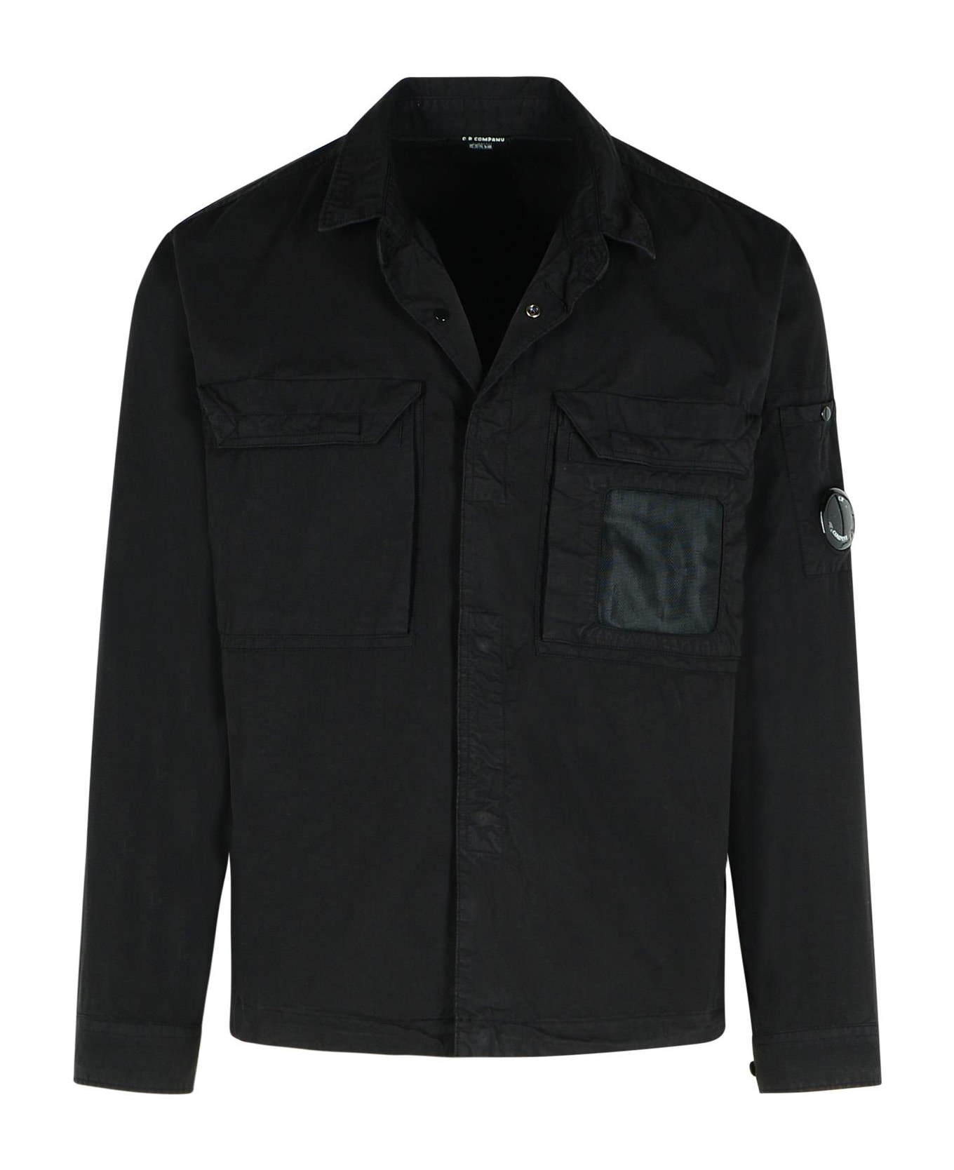 C.P. Company Black Cotton Shirt - Black