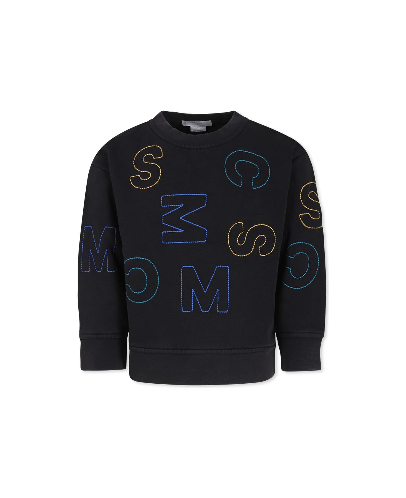 Stella McCartney Kids Black Sweatshirt For Boy With Logo - Black