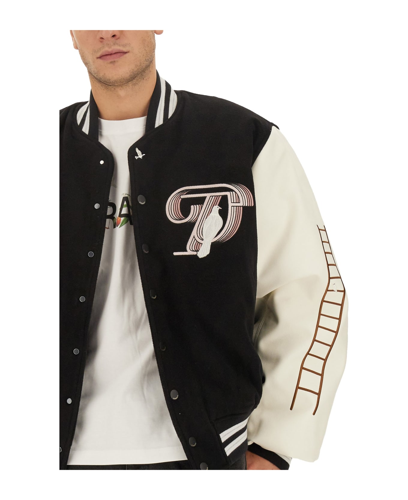 3.Paradis Jacket With Logo - NERO