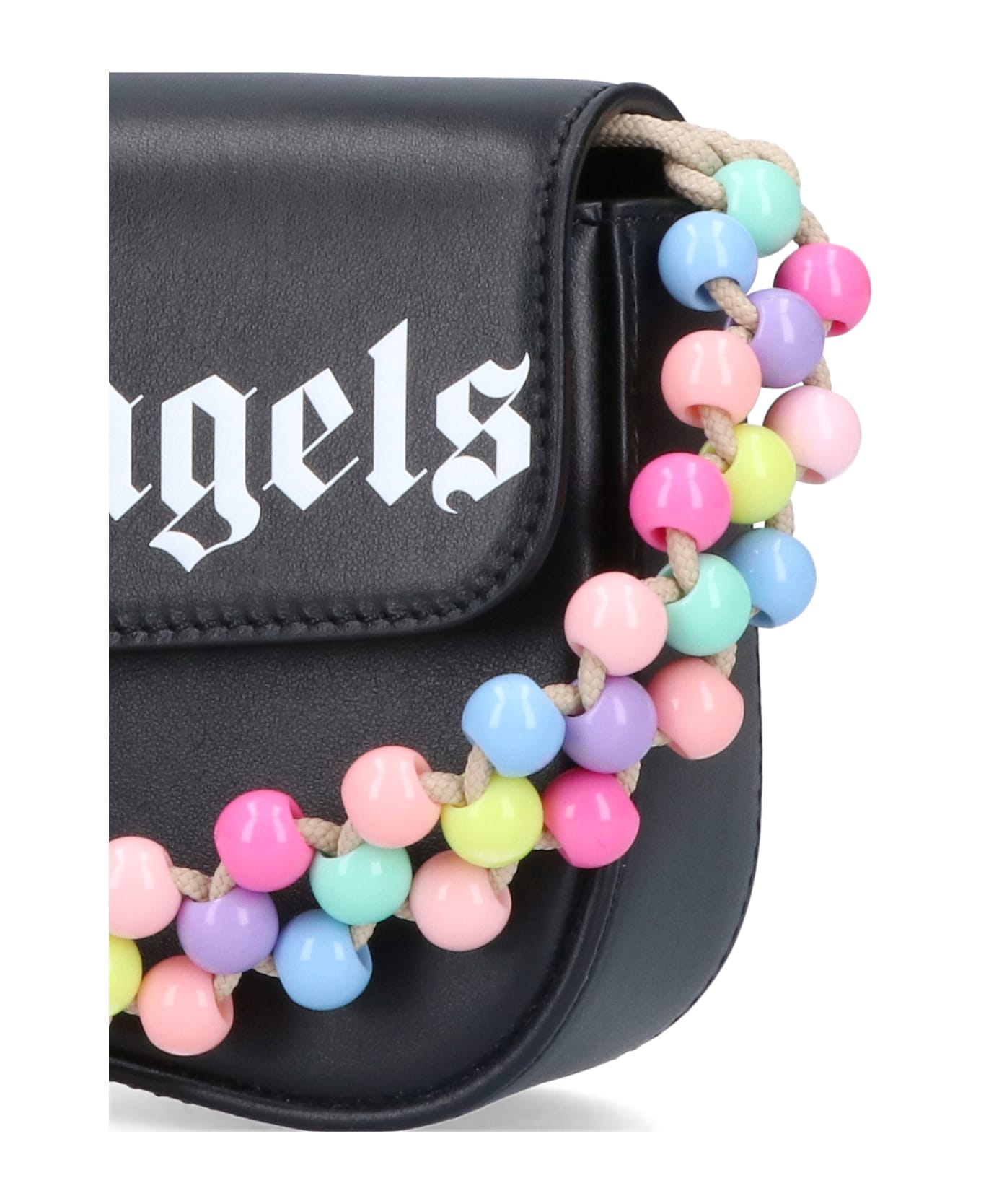Palm Angels Beads Strap Crash Shoulder Bag - Black