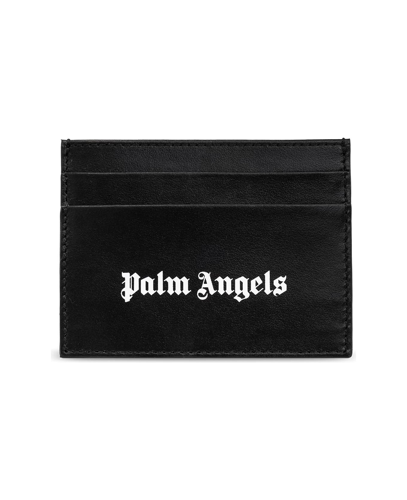 Palm Angels Card Case With Logo - Black