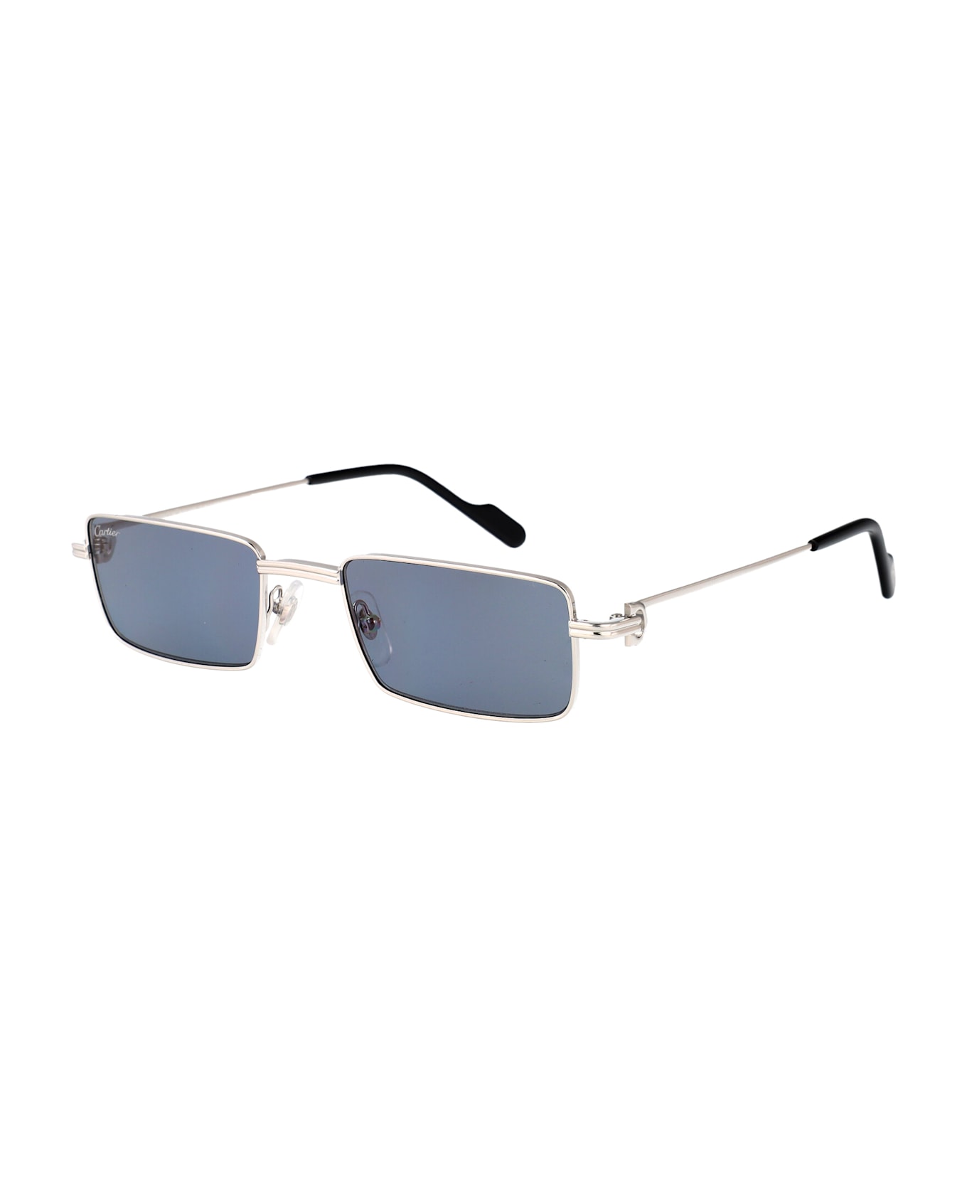 Cartier Eyewear Ct0501s Sunglasses - SILVER SILVER LIGHT BLUE