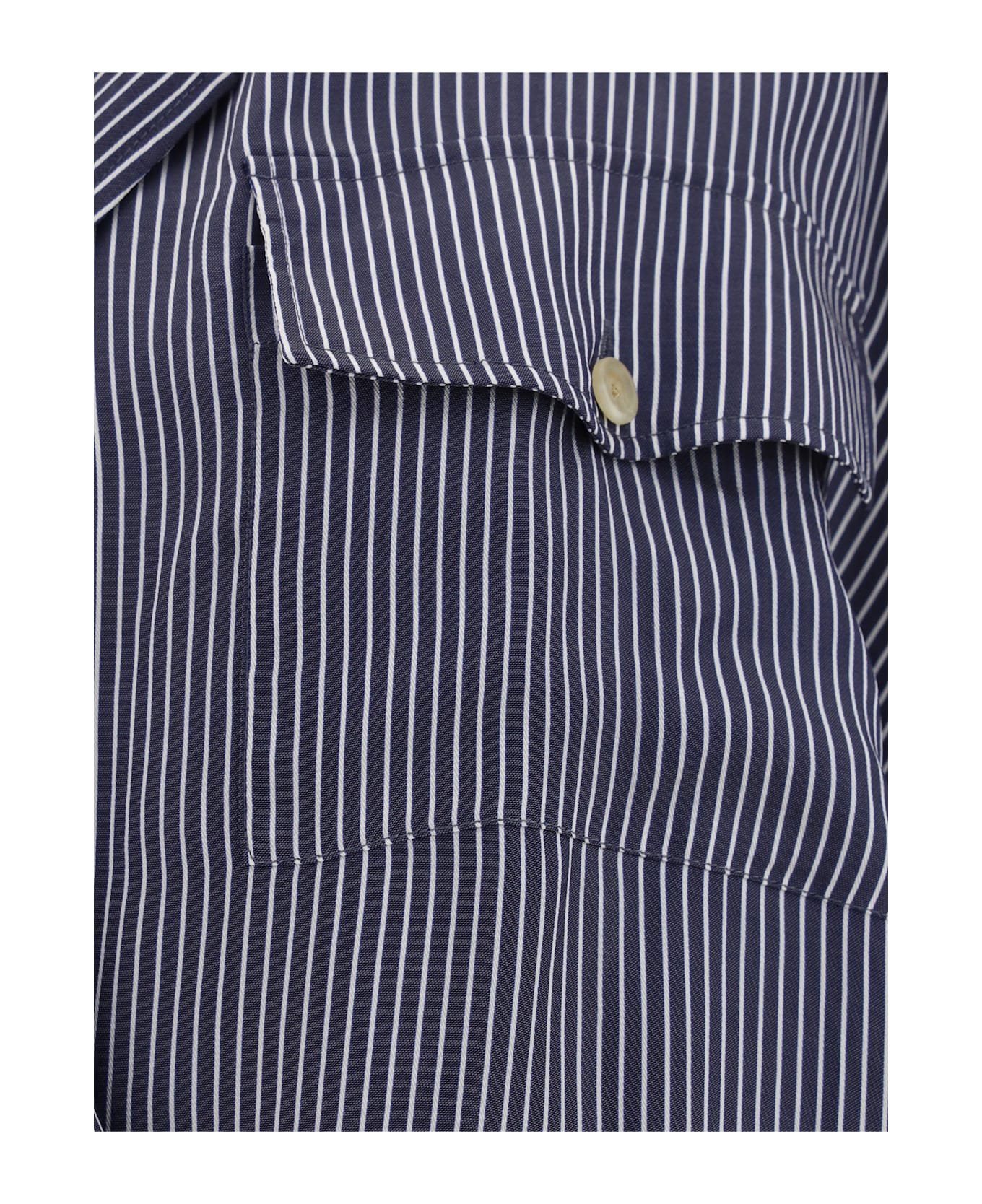 Khaite Garth Shirt - Navy / White