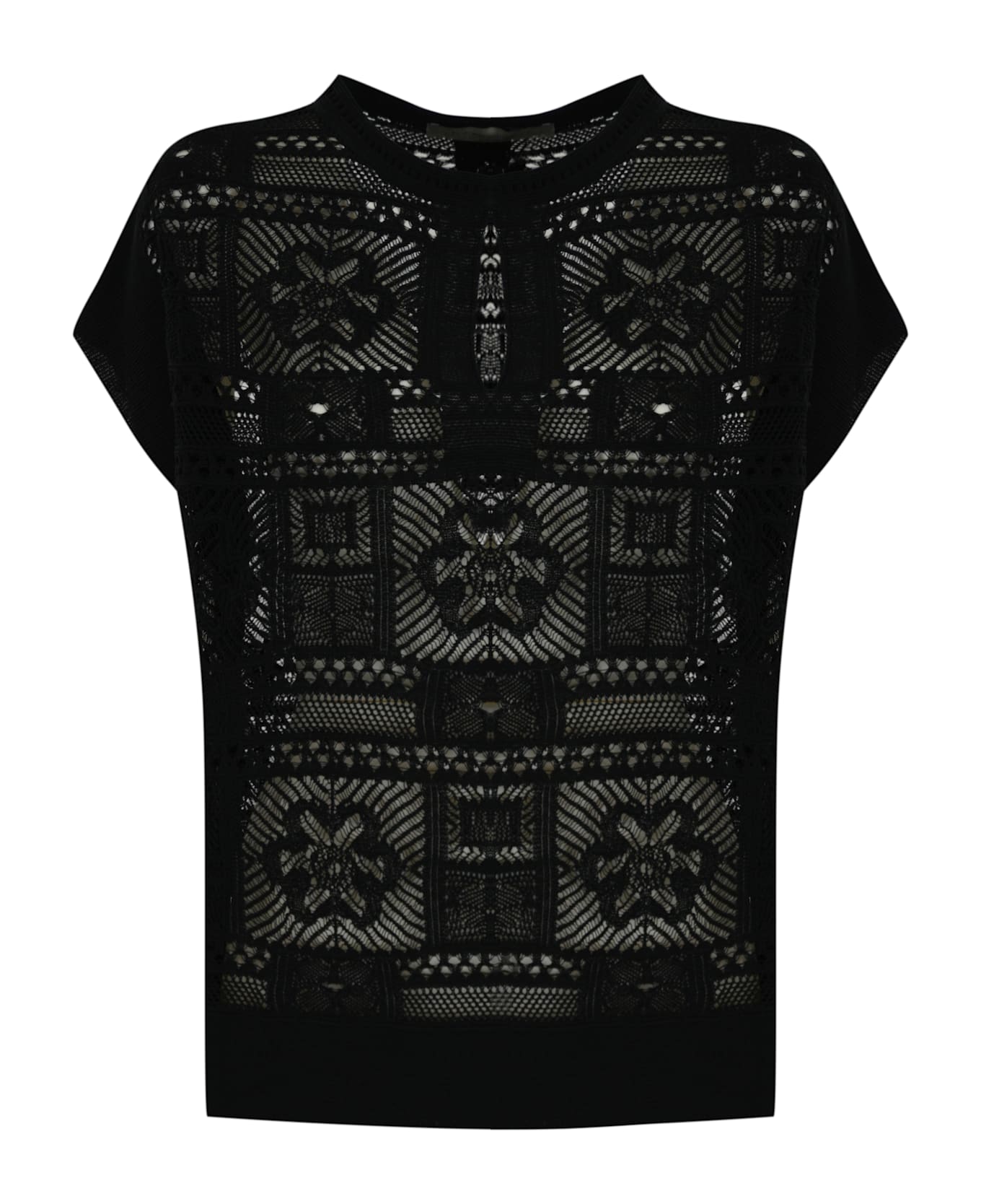 D.Exterior Cotton Patchwork Tunic - Nero