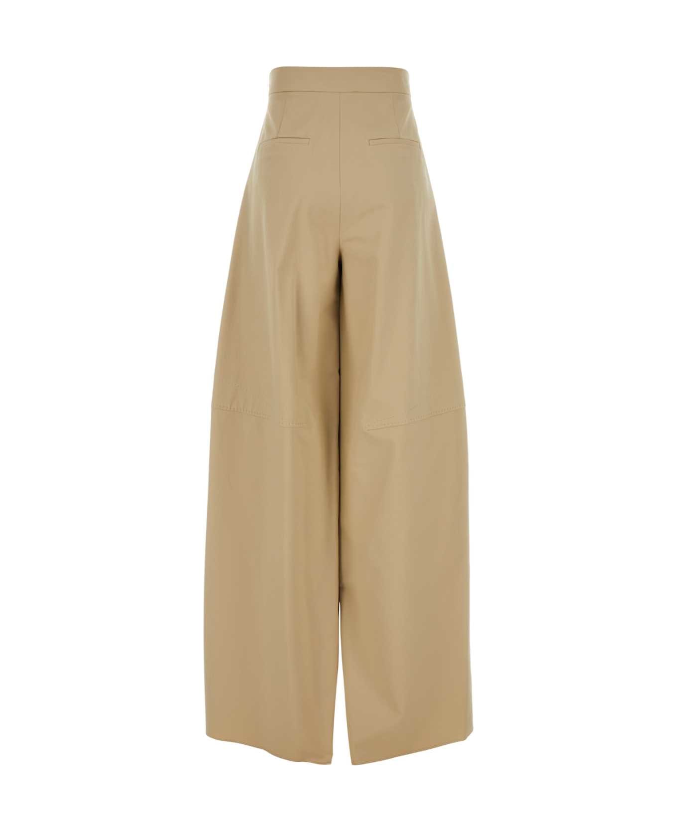 Max Mara Beige Stretch Cotton Avoriaz Wide-leg Pant - ECRU