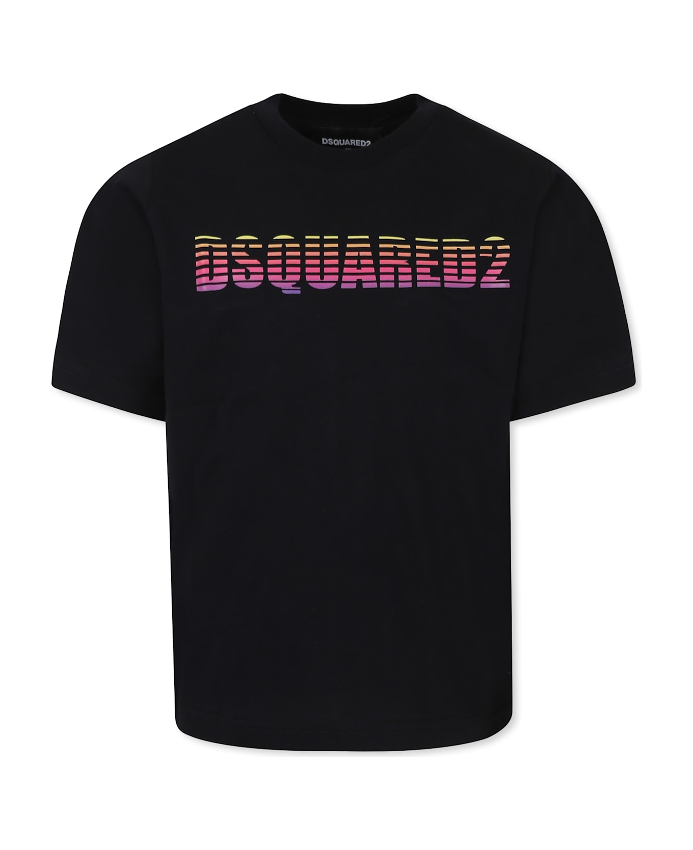 Dsquared2 Black T-shirt For Boy With Logo - Black