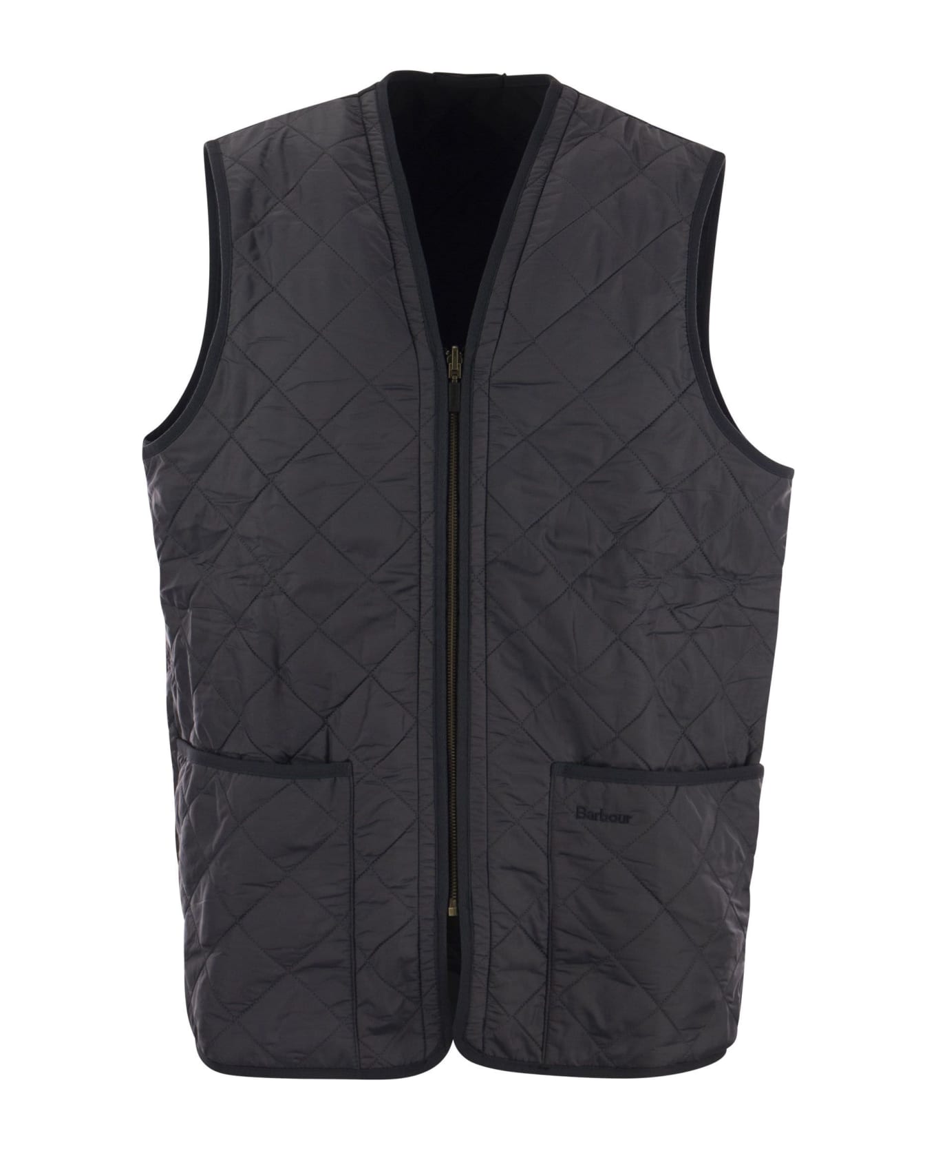 Barbour Polarquilt - Quilted Gilet With Zip - Navy Blue