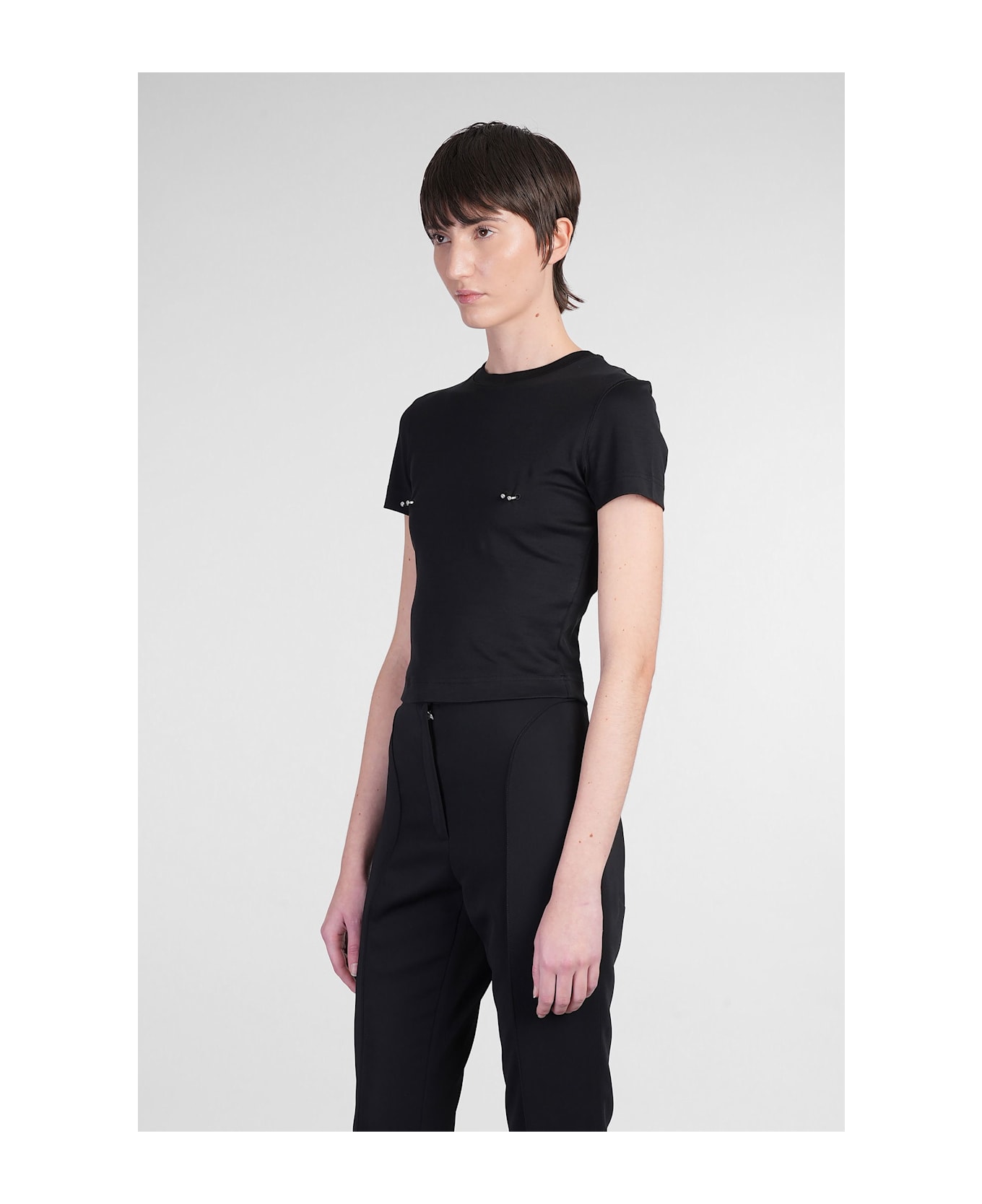 Mugler T-shirt In Black Cotton - black