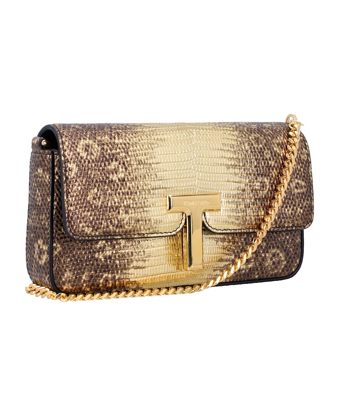 Tom Ford Wallis Mini Bag Tejus Print - ANTIQUE GOLD