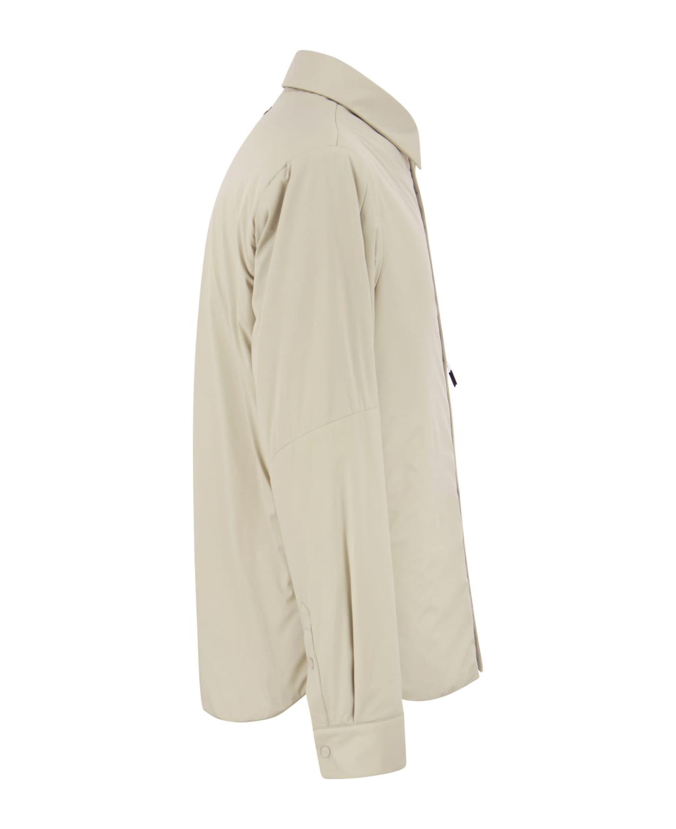 Sease Gate Padded - Bi Stretch Nylon Padded Shirt Jacket - Ivory