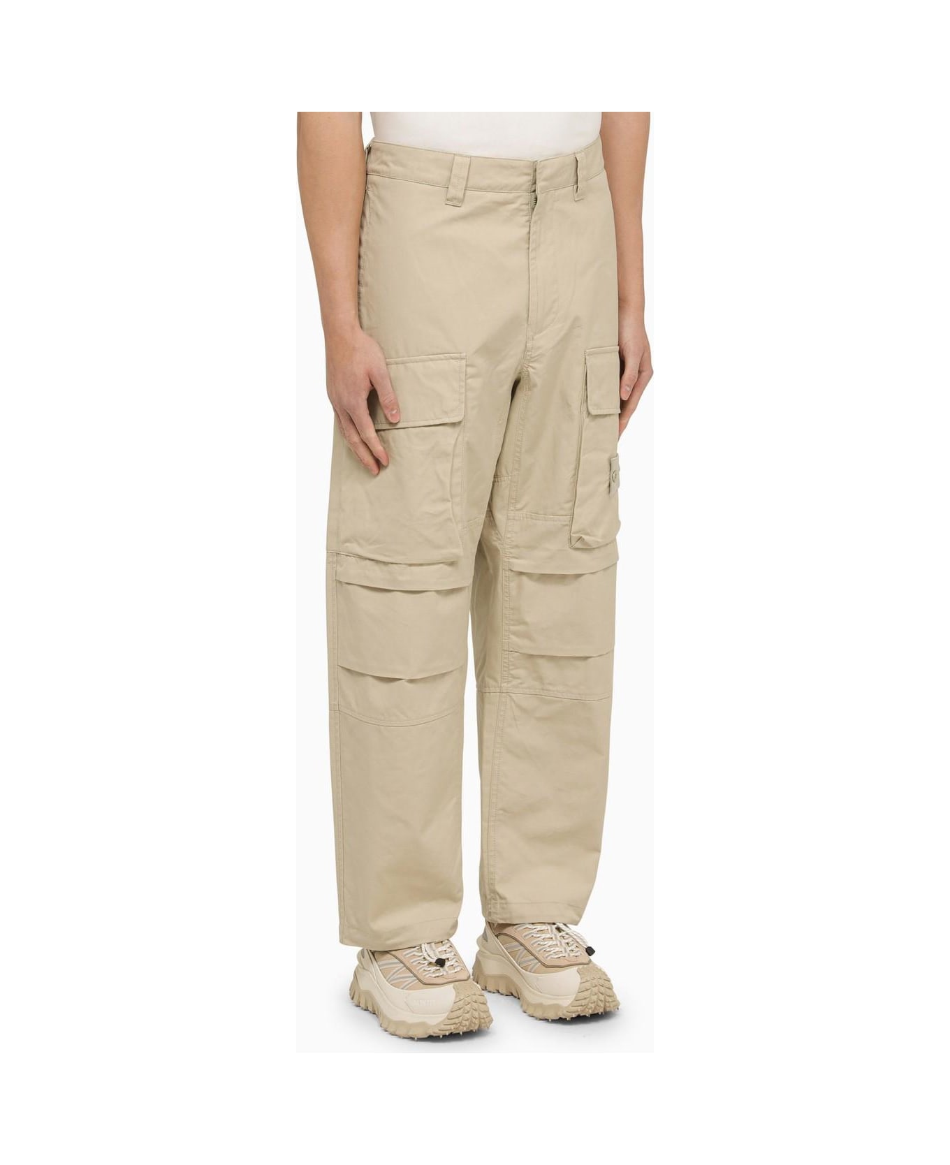 Stone Island Regular Beige Cotton Trousers - V0090 BEIGE