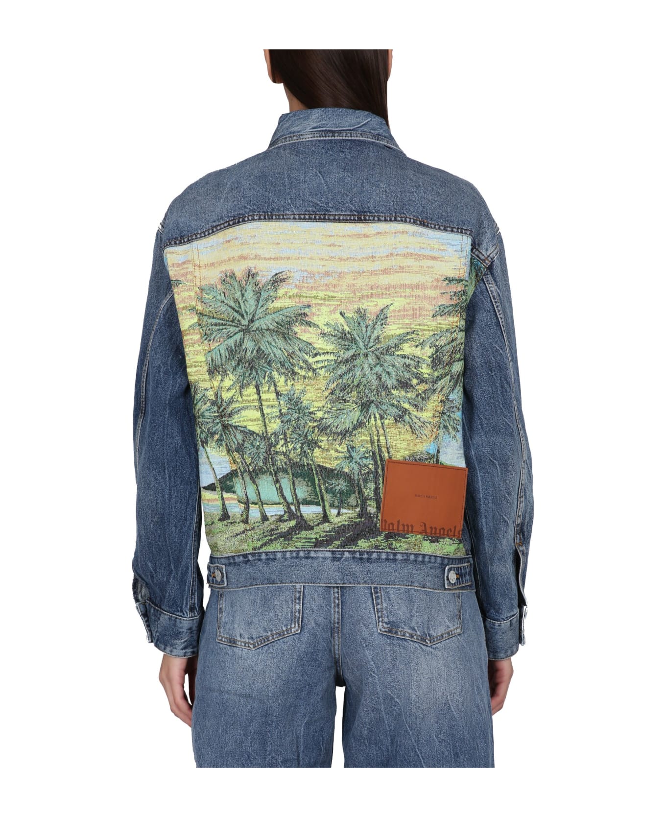 Palm Angels Sunrise Print Jacket - COBALT BLUE