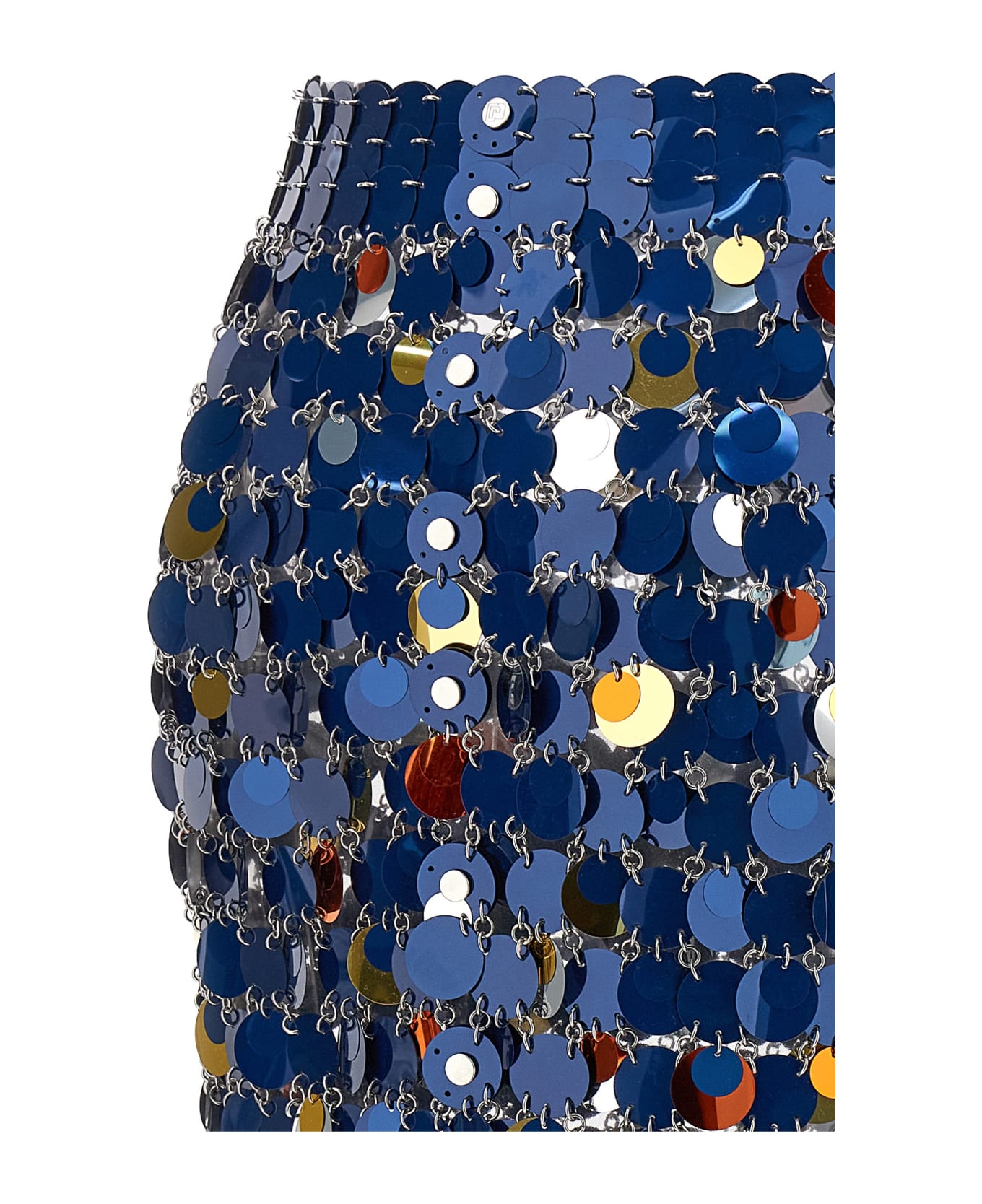 Paco Rabanne Sequin Midi Skirt - Blue