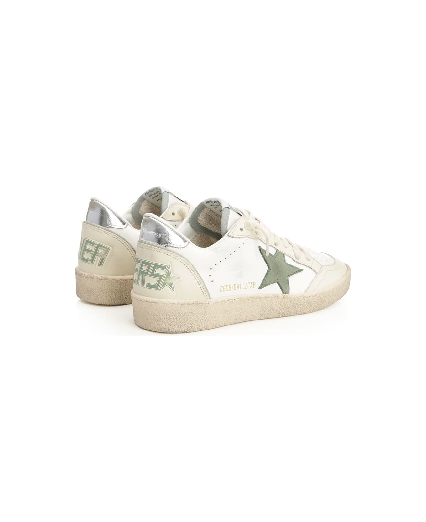 Golden Goose Ballstar Leather Upper Toe And Spur Nabuk Star Laminated Heel - MULTICOLOUR
