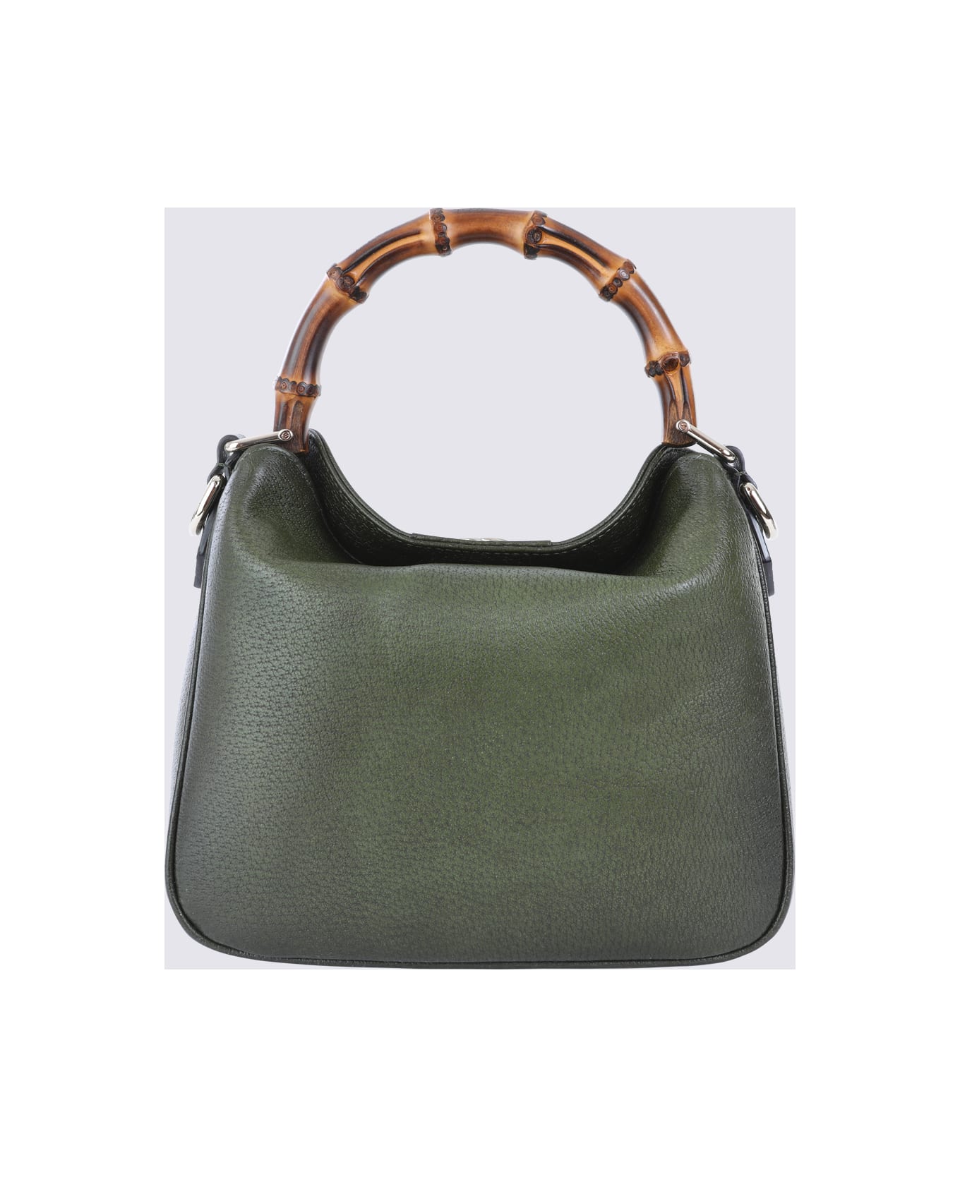 Gucci Green Leather Diana Medium Top Handle Bag - PETIT GREEN