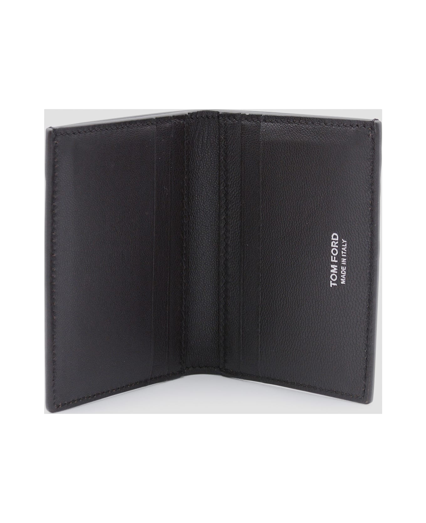 Tom Ford Dark Brown Leather Card Holder - Brown