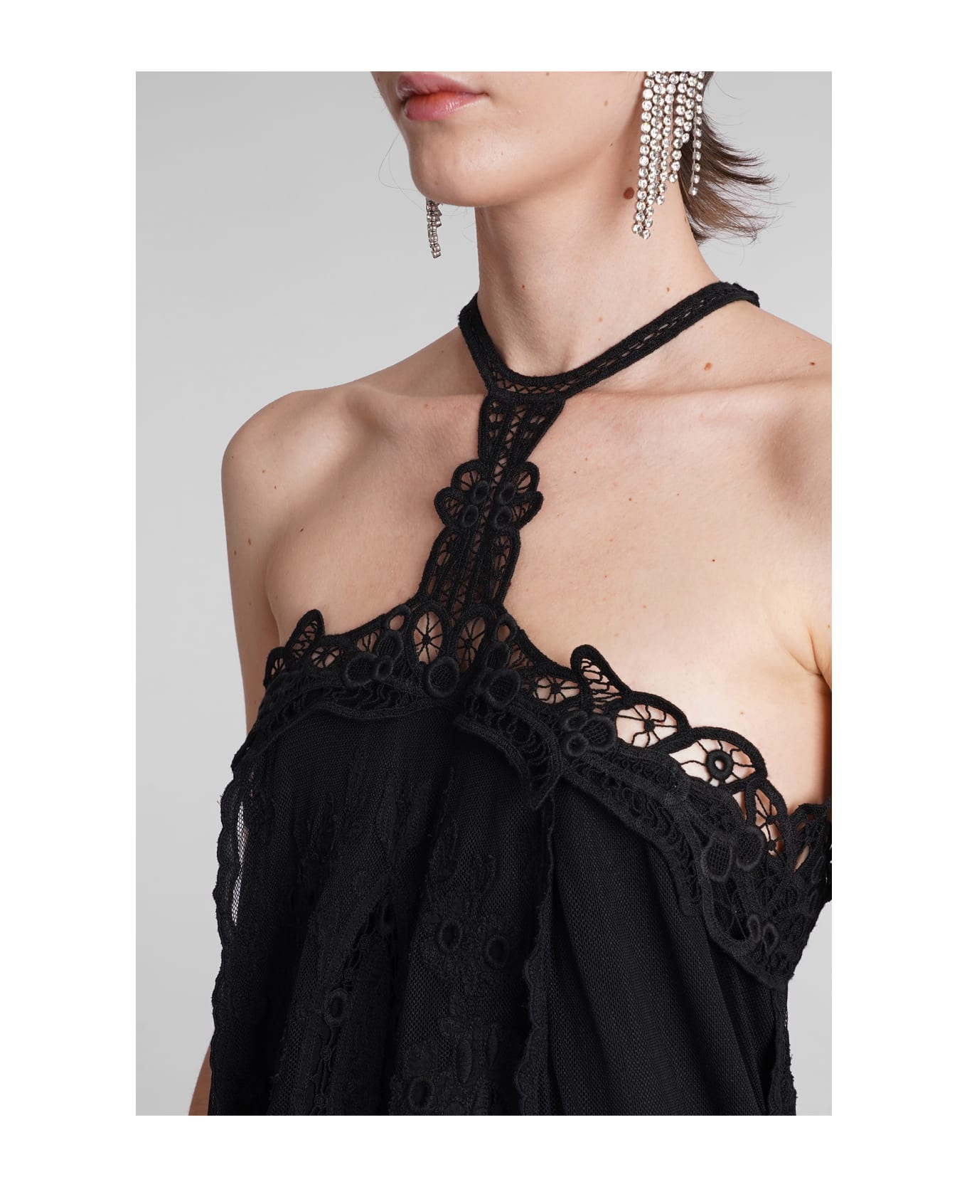 Isabel Marant Valerie Dress In Black Polyamide - black ワンピース＆ドレス