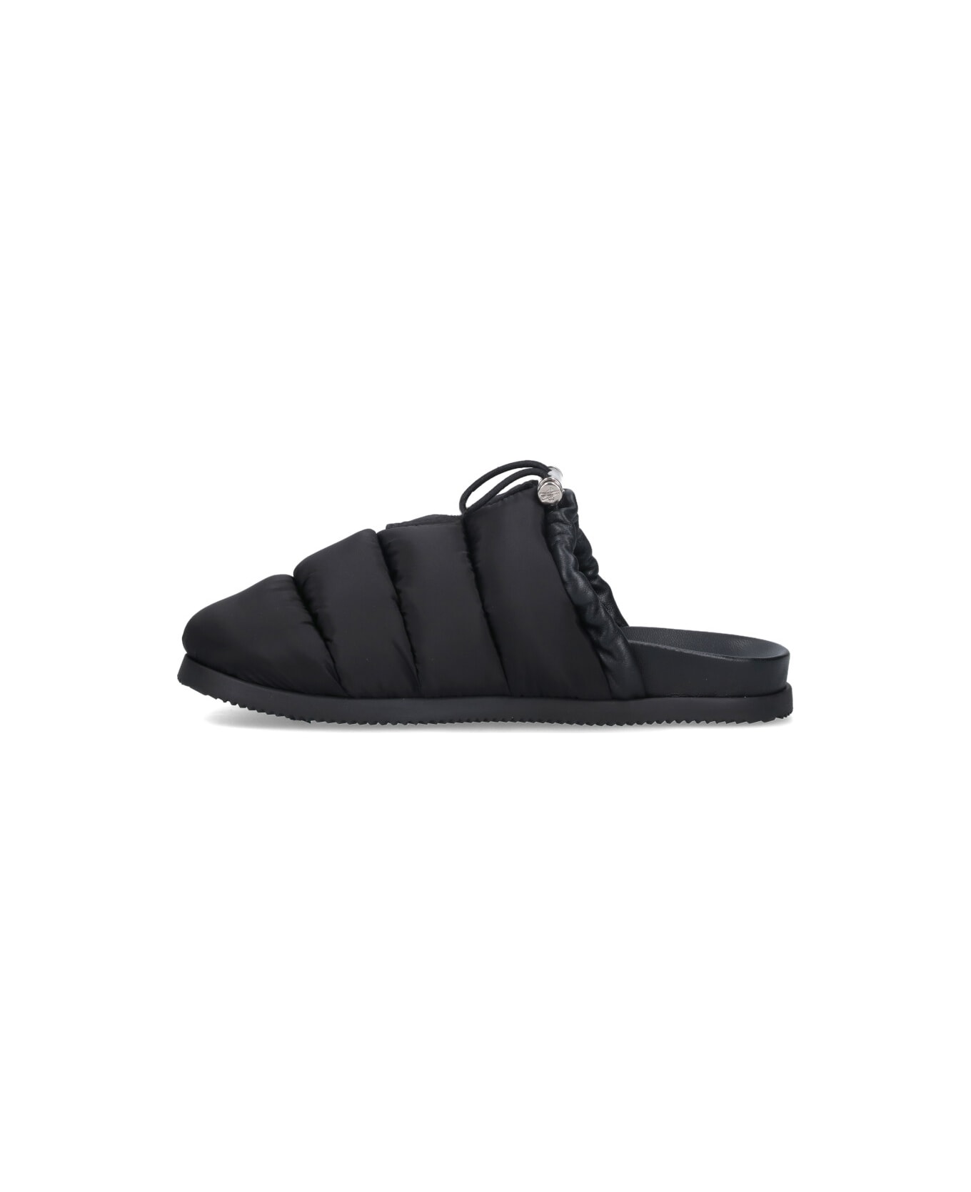Moncler Padded Mules "mon Pocket" - Black  