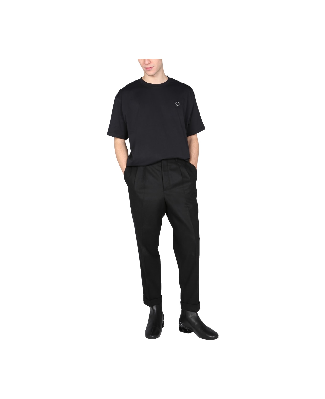 Fred Perry by Raf Simons T-shirt With Logo - BLACK