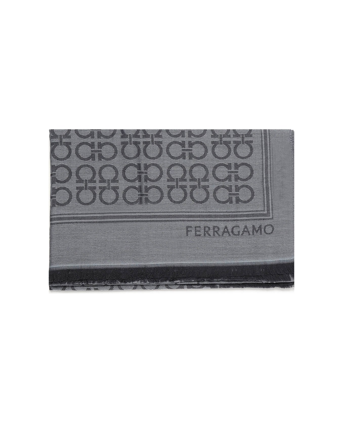 Ferragamo Gancini Square Stole - Grey
