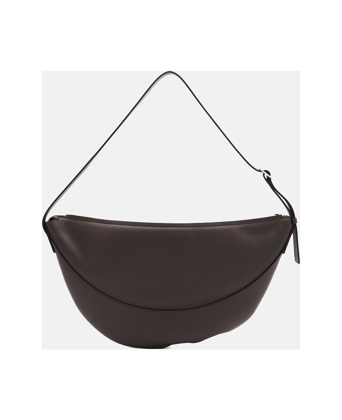 The Row Dark Brown Jouve Shoulder Bag - BRUNETTE ANS
