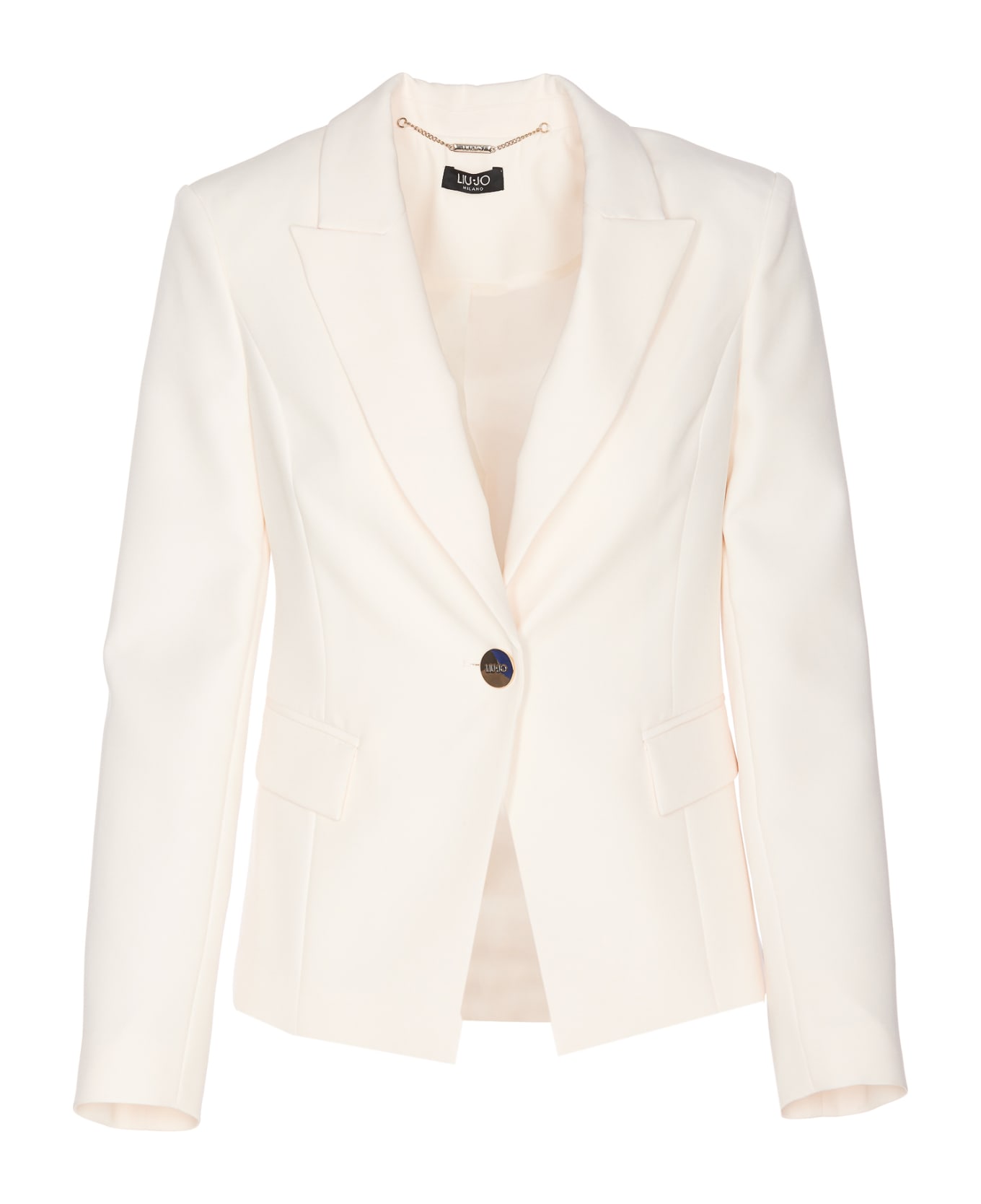 Liu-Jo Single Breasted Button Jacket - White