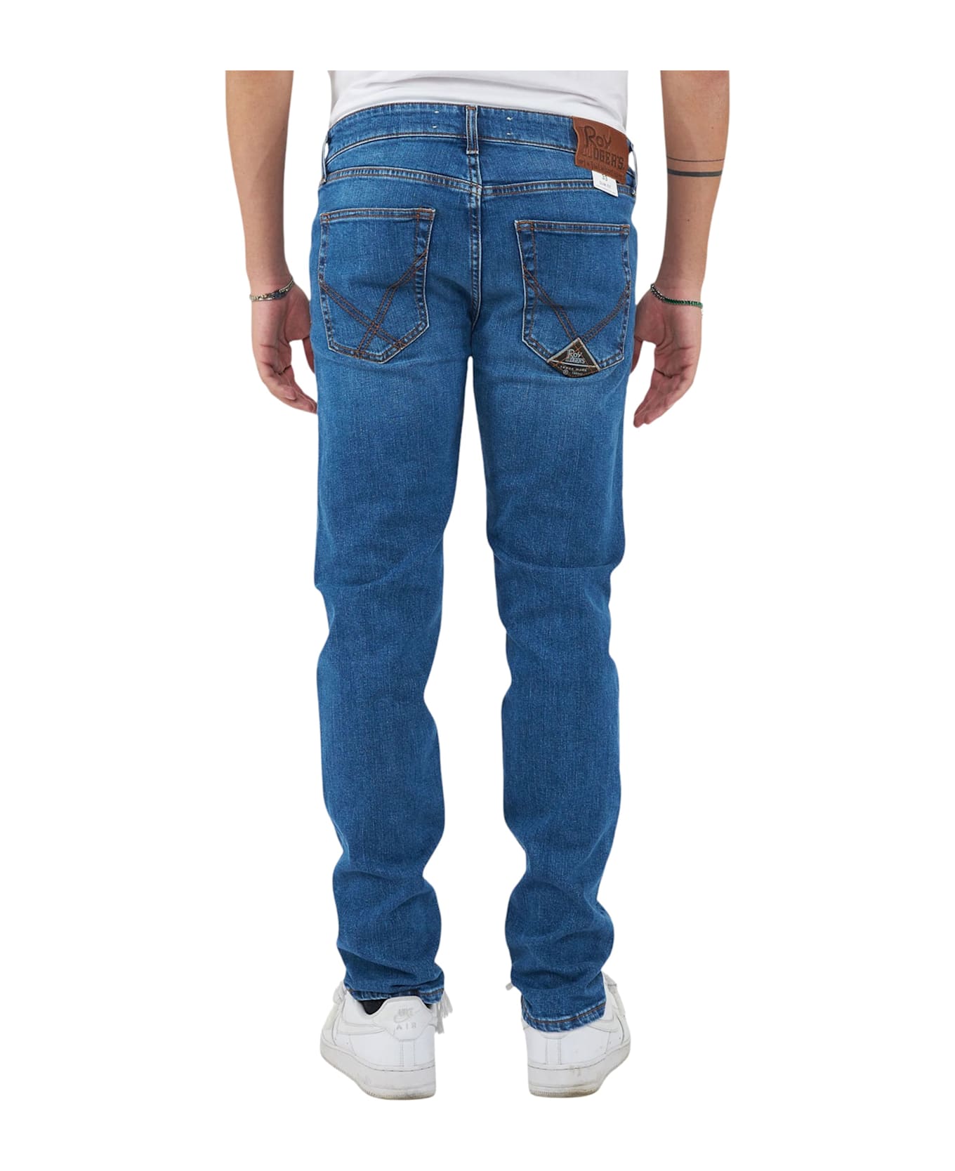 Roy Rogers Elasticized Denim Pants - Denim