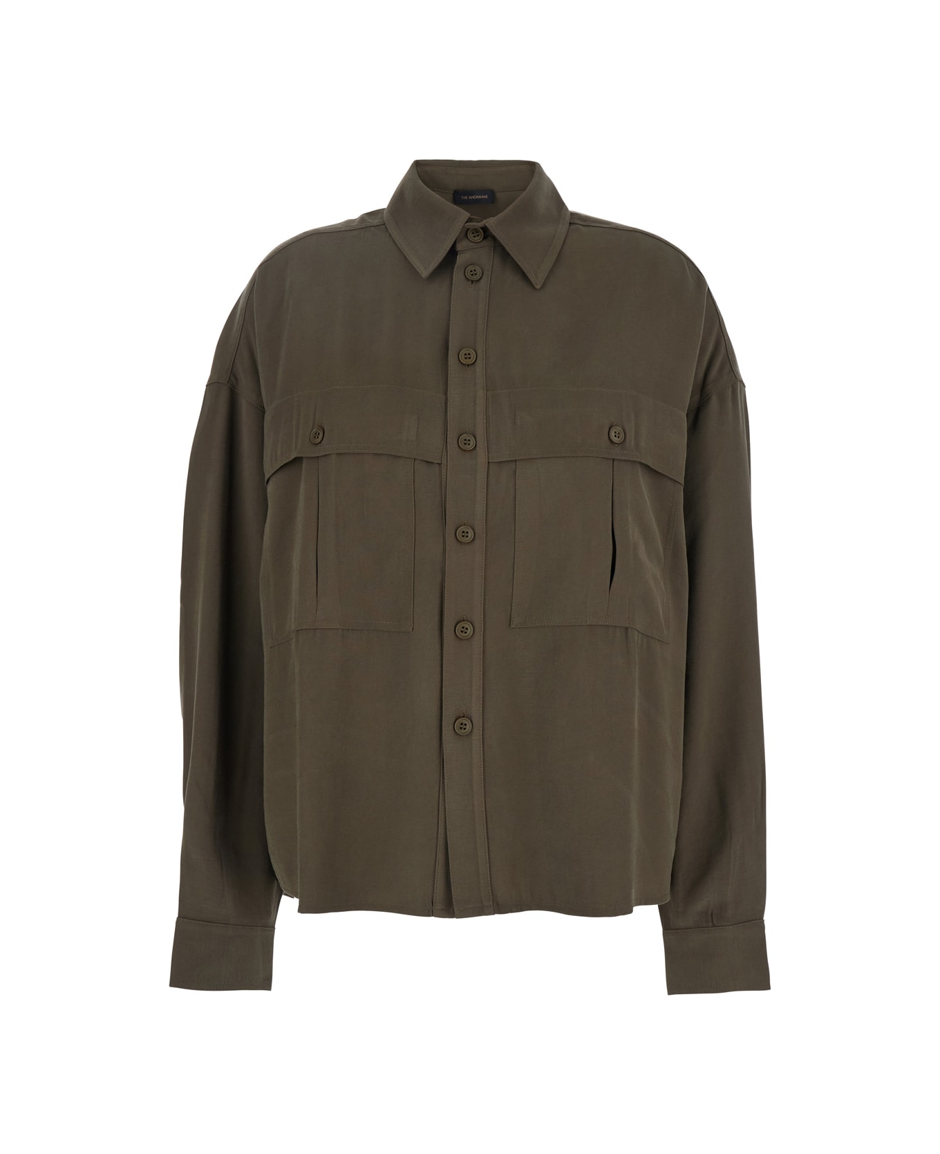 The Andamane 
vania
 Brown Shirt With Classic Collar In Viscose Woman - Brown