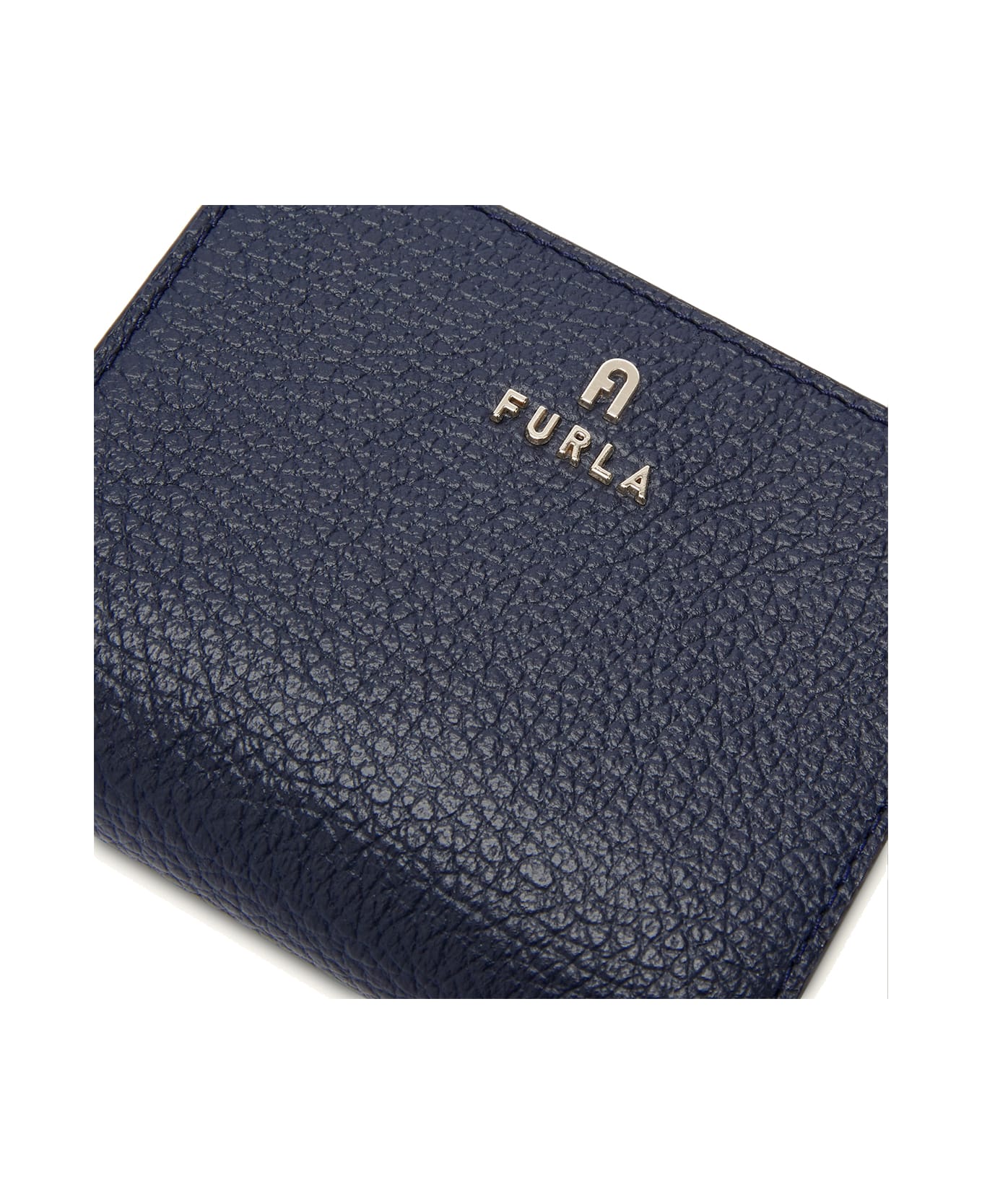 Furla Camelia S Blue Wallet In Grained Leather - MEDITERRANEO