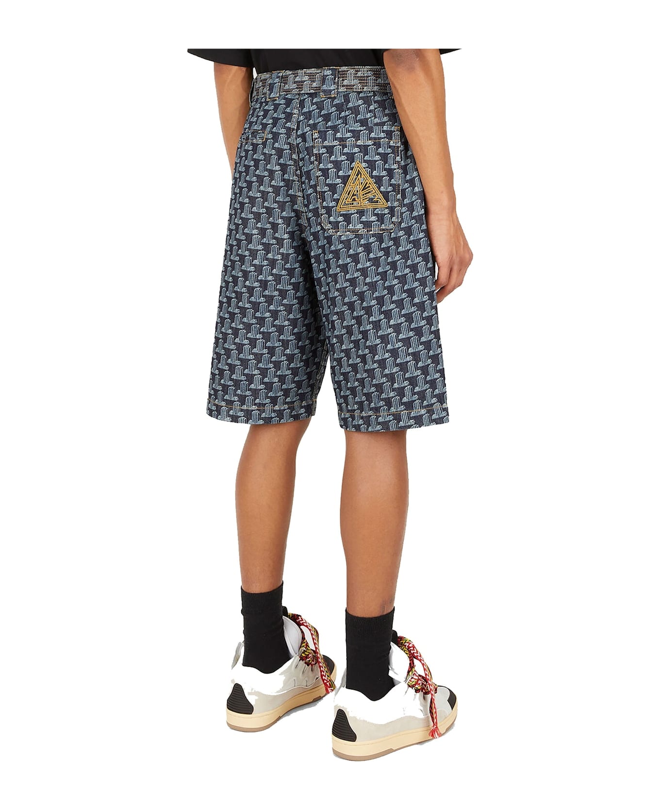 Lanvin Column Monogram Shorts - Blue