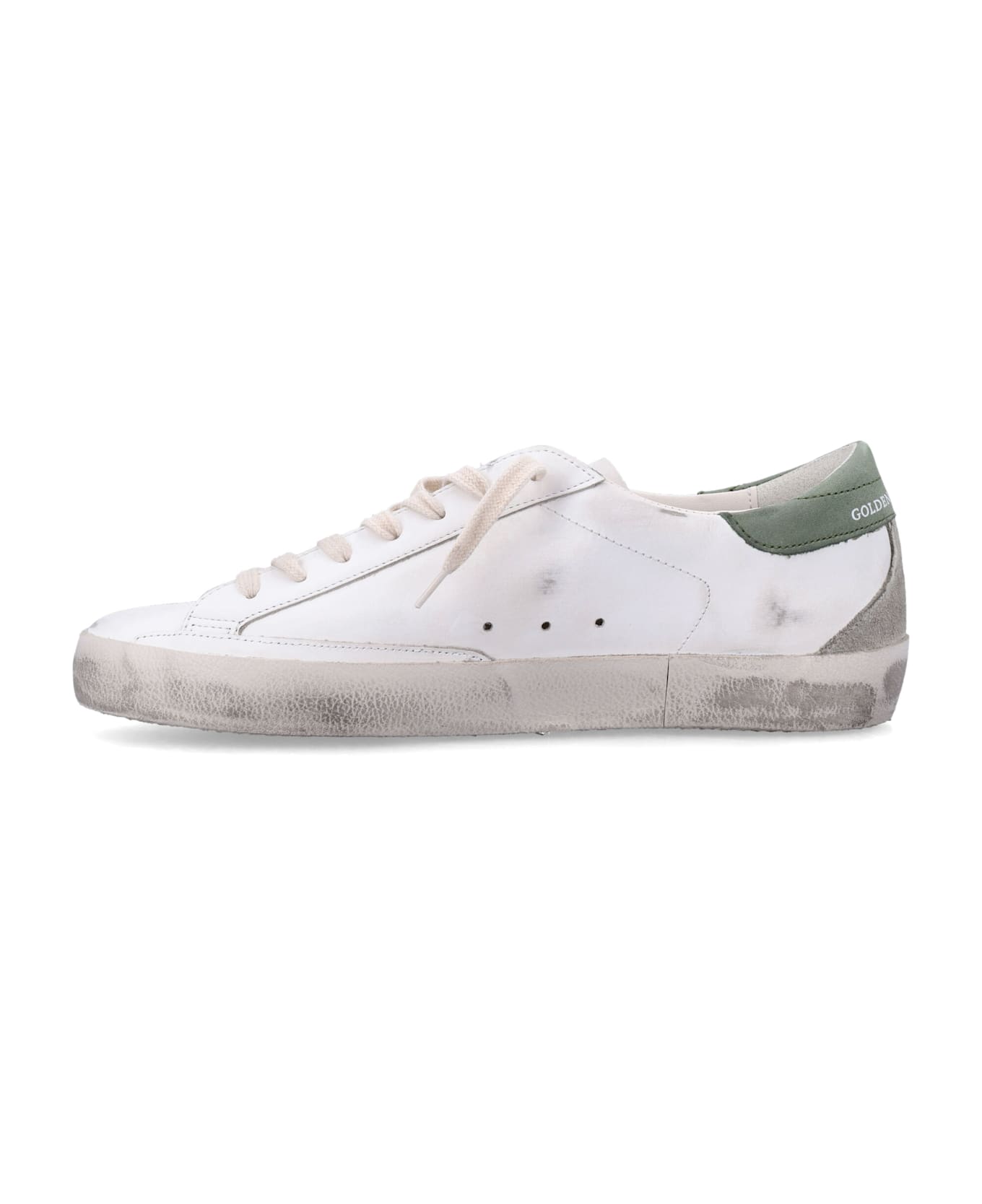 Golden Goose White Leather Sneakers - WHITE/ICE