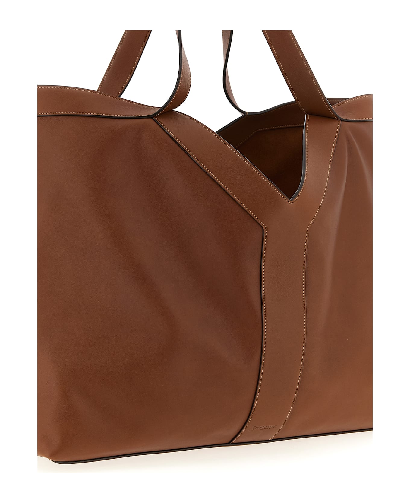 Saint Laurent 
y
 Large Shopping Bag - Brown