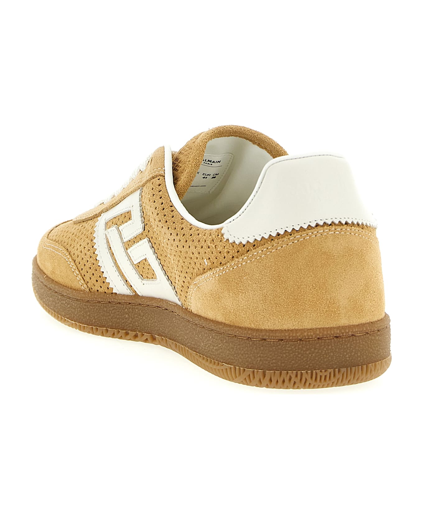 Balmain Suede Sneakers - Beige
