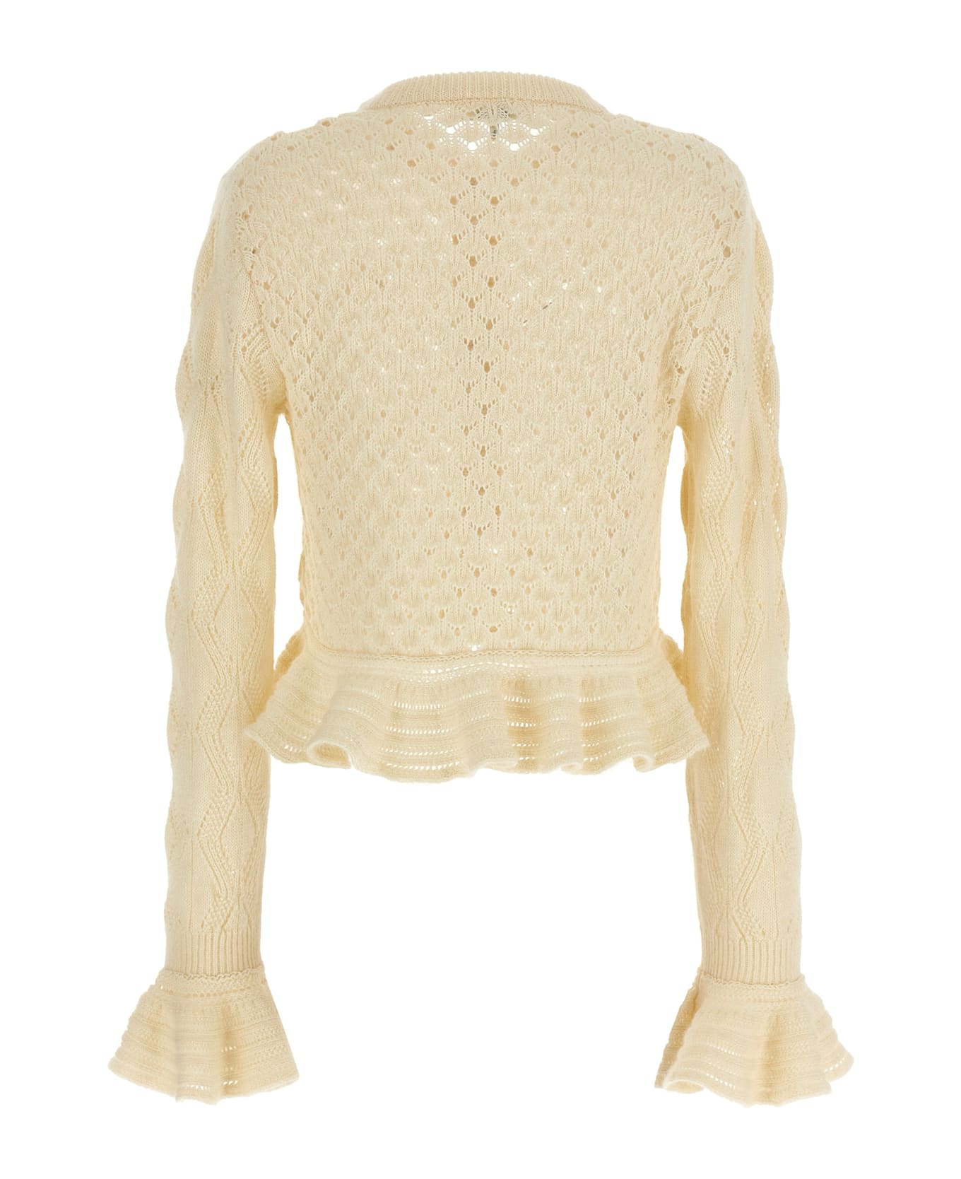 Chloé Pointelle Cardigan - White