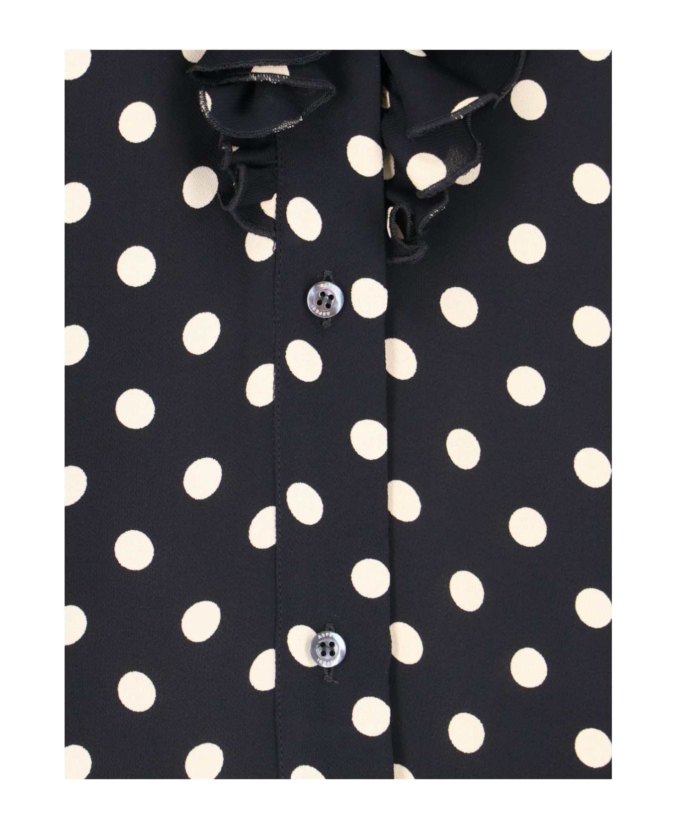 Aspesi Polka Dot Shirt - Black