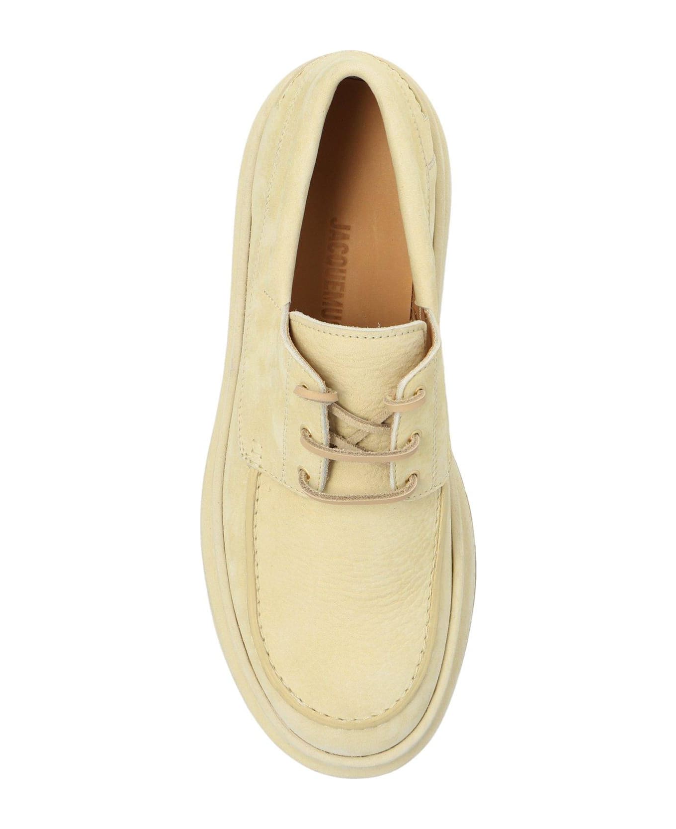 Jacquemus Double Boat Shoes - YELLOW レースアップシューズ
